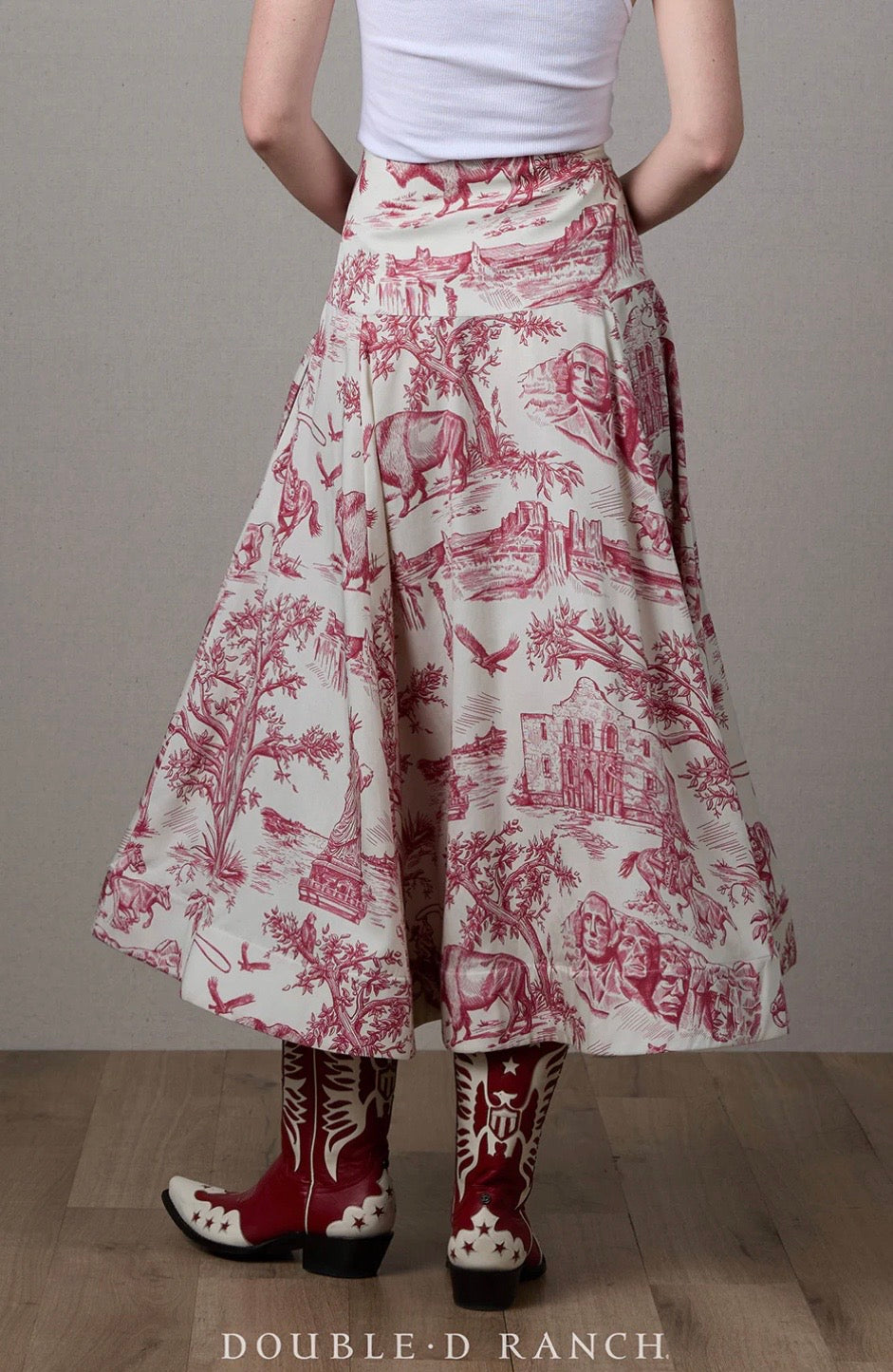 Double D Ranch Skirt, America the Beautiful Toile