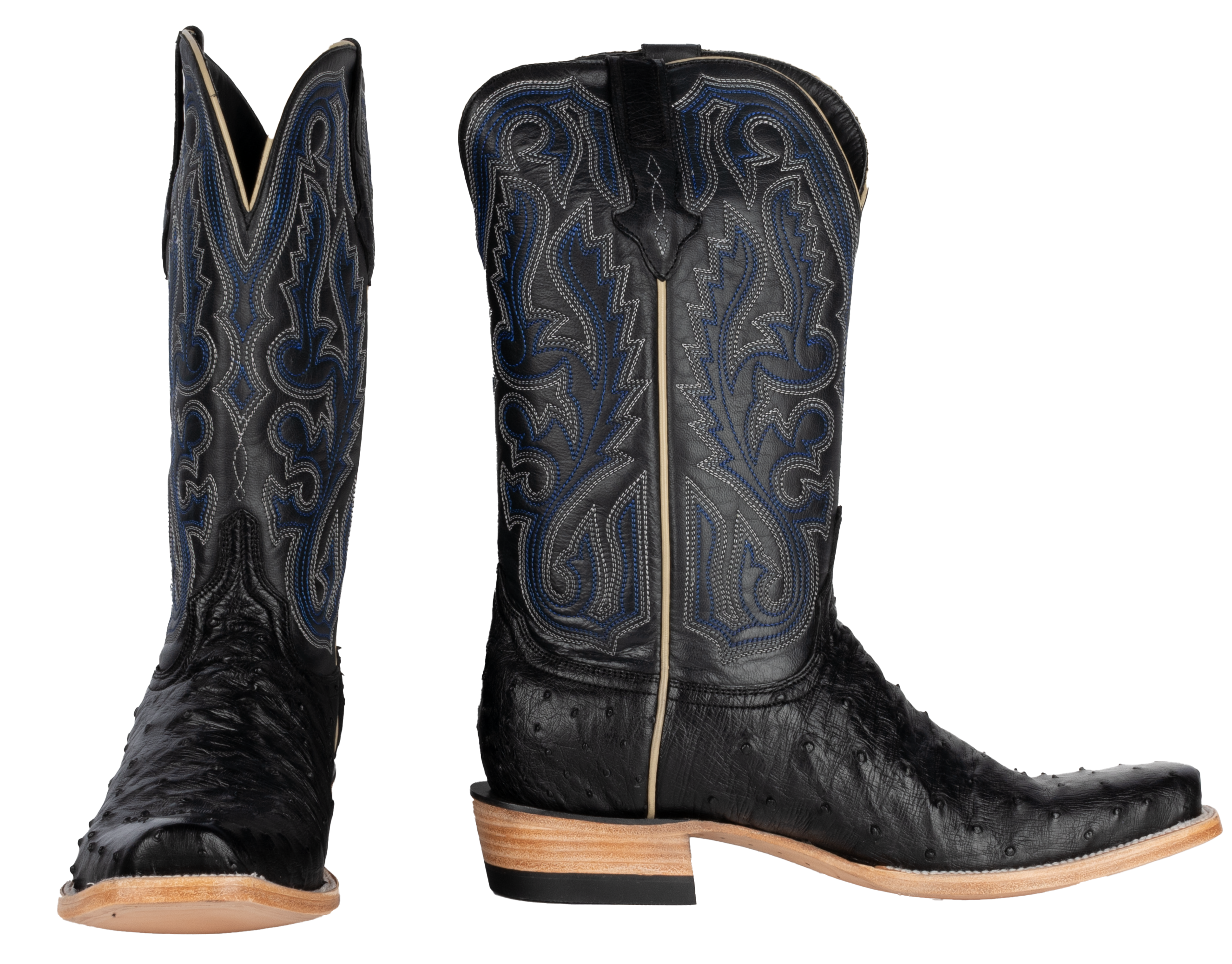 Full Quill Ostrich Black - Cutter Toe