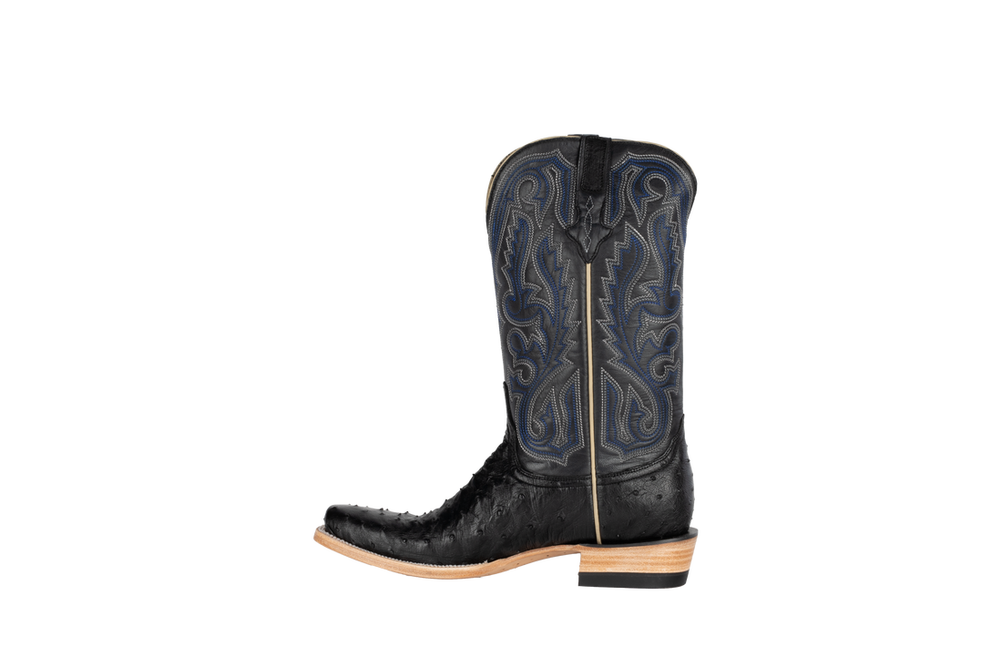 Full Quill Ostrich Black - Cutter Toe
