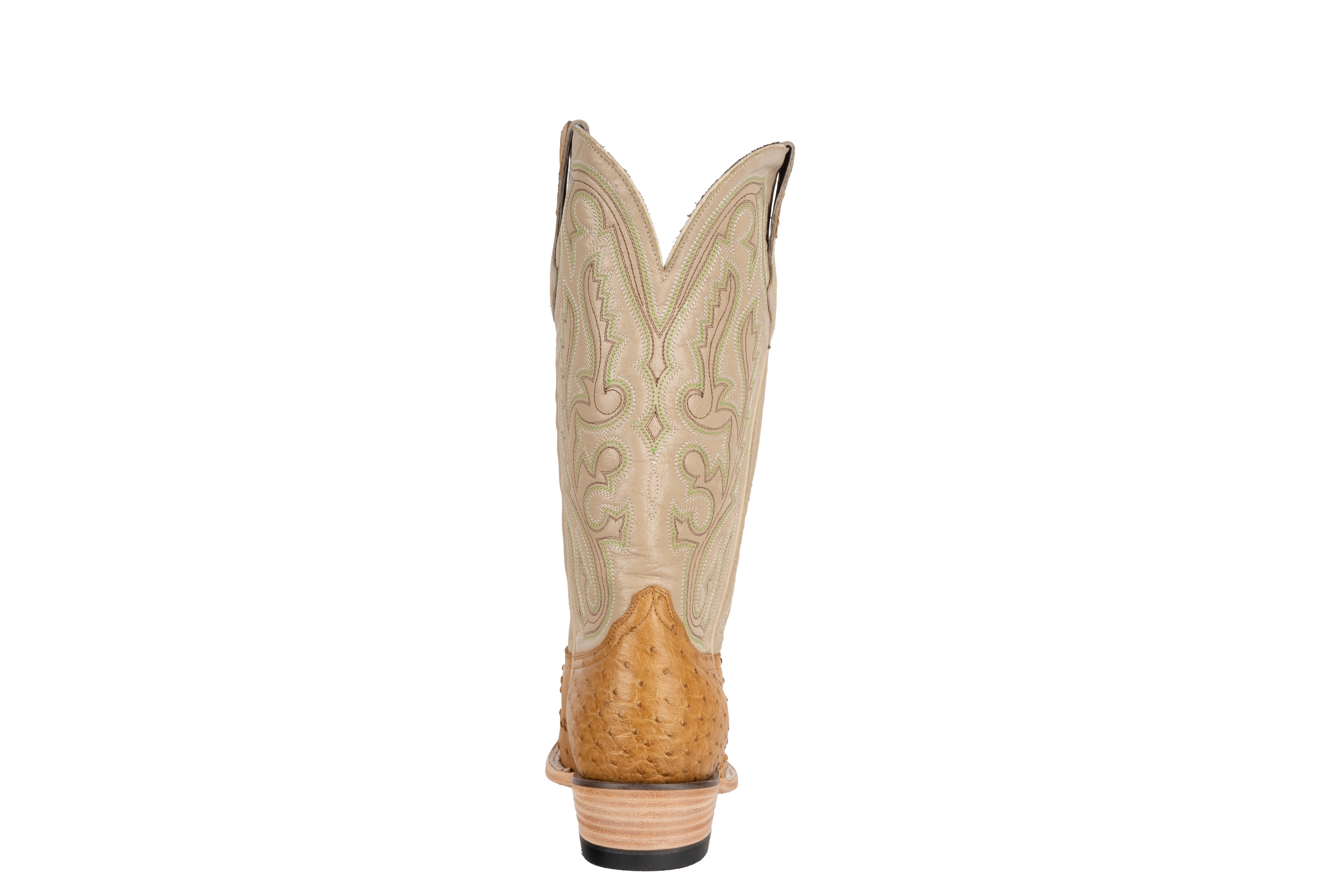 Full Quill Ostrich Saddle Tan - Cutter Toe