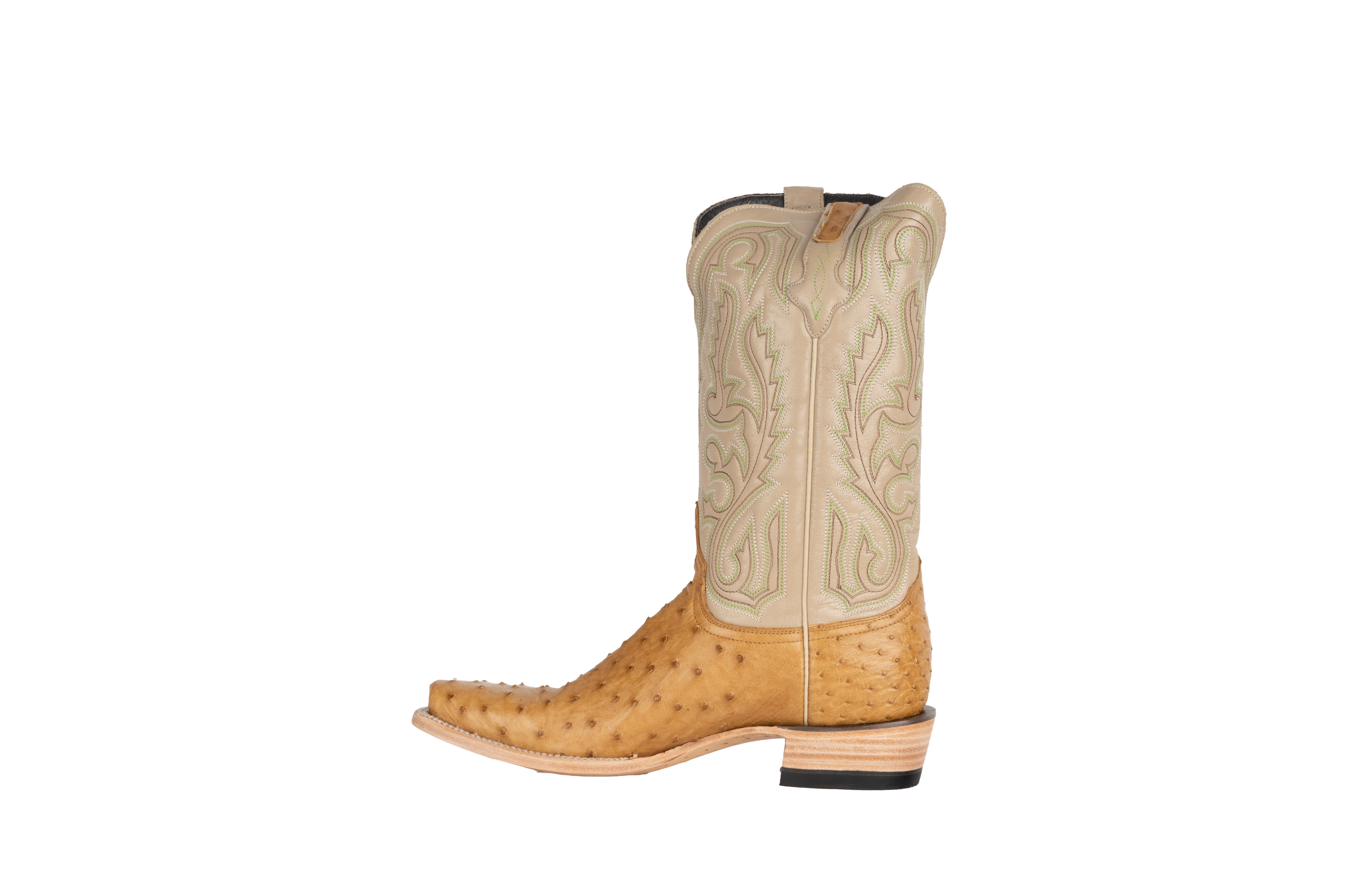Resistol Boots Full Quill Ostrich Saddle Tan - Cutter Toe