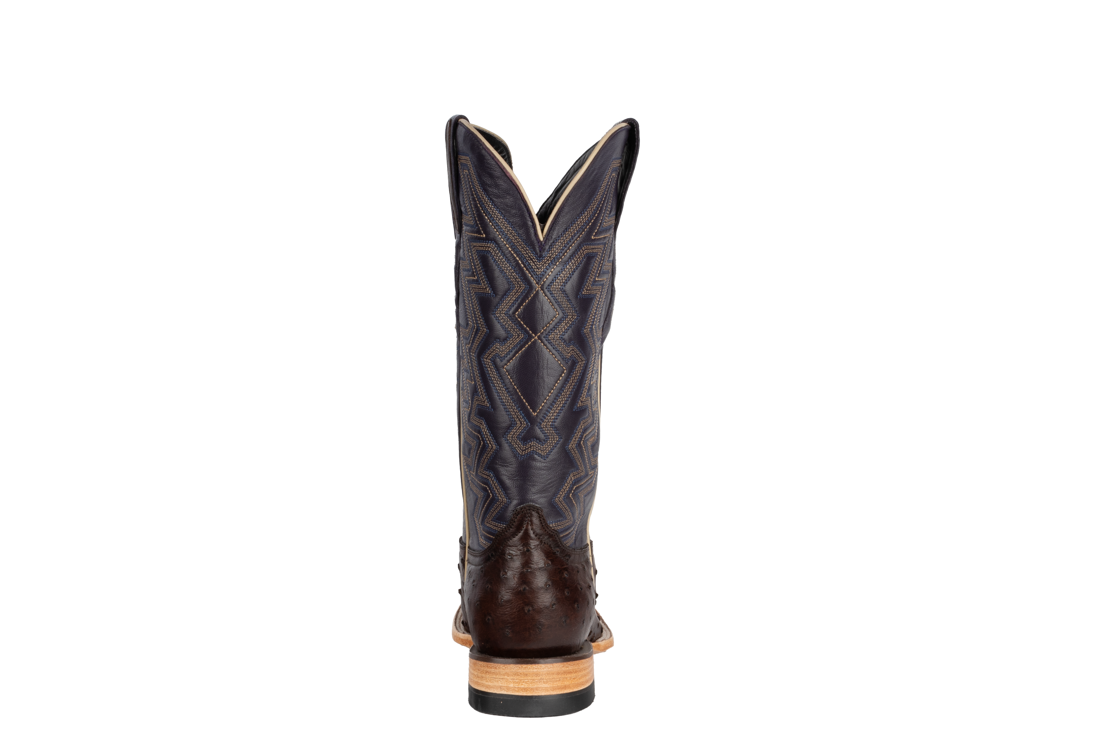 Full Quill Ostrich Sienna - Square Toe