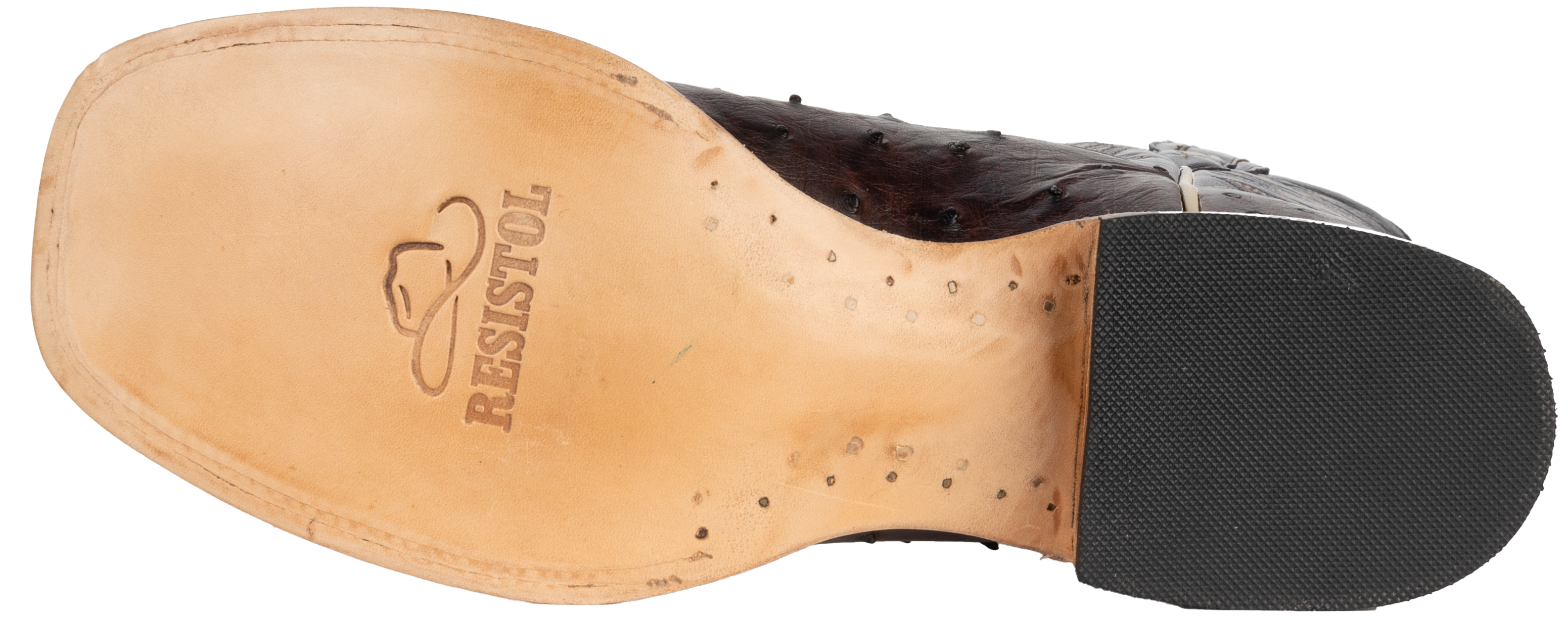 Full Quill Ostrich Sienna - Square Toe