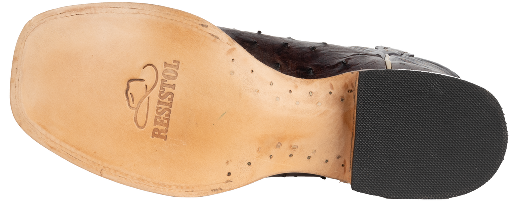 Full Quill Ostrich Sienna - Square Toe