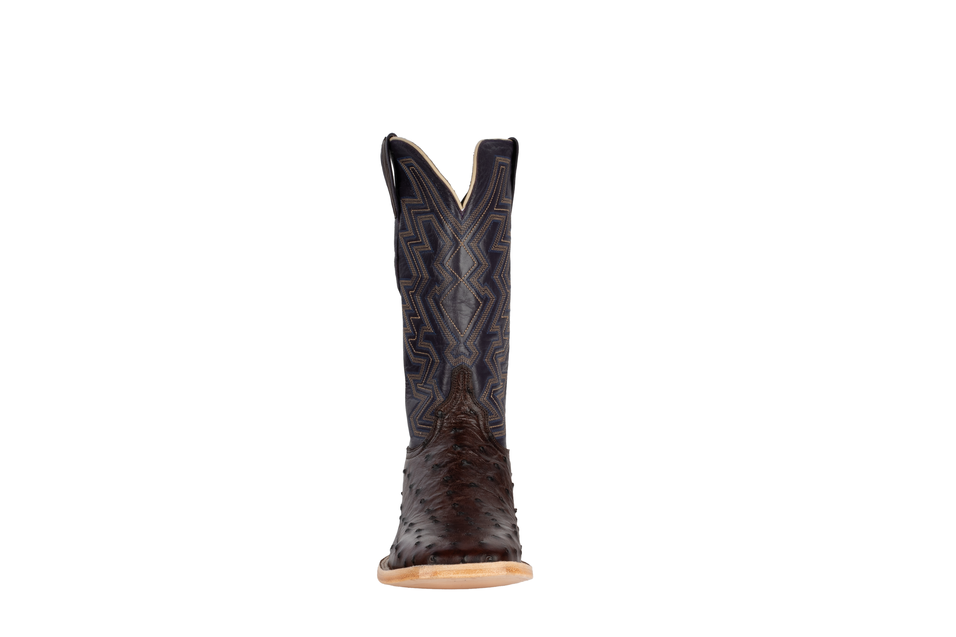 Full Quill Ostrich Sienna - Square Toe