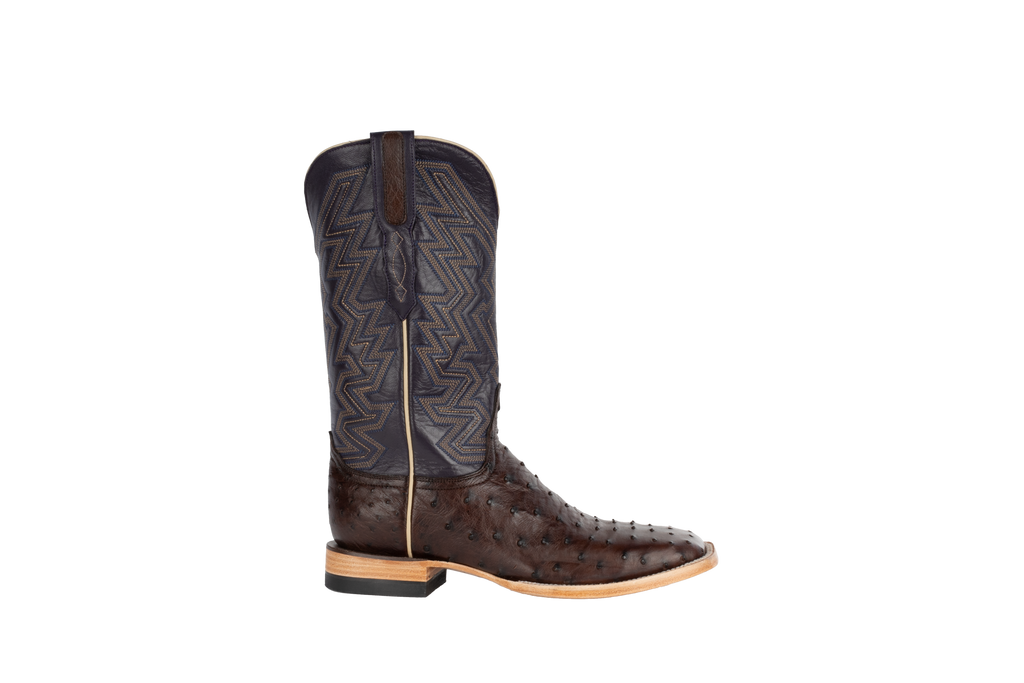 Full Quill Ostrich Sienna - Square Toe