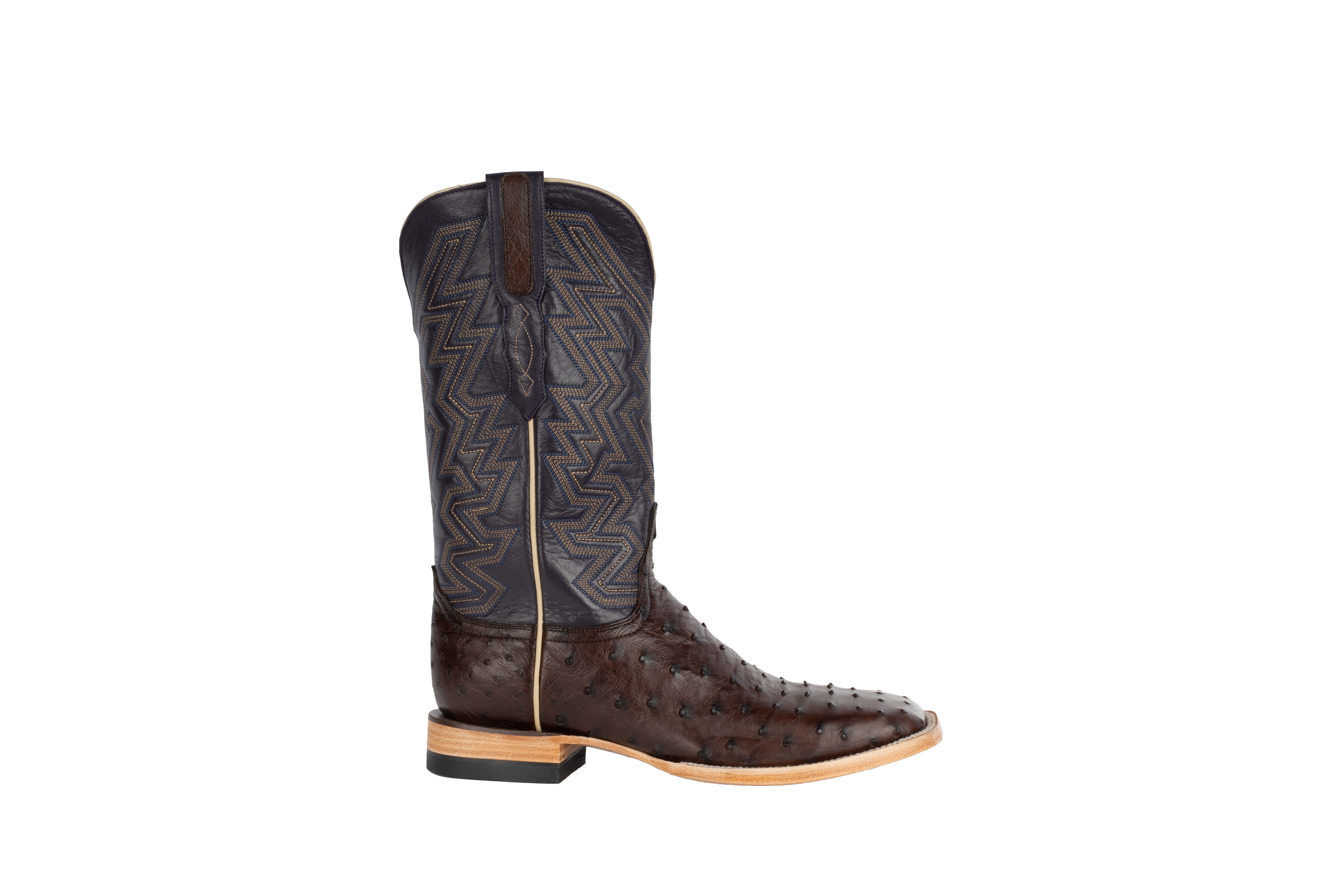 Full Quill Ostrich Sienna - Square Toe