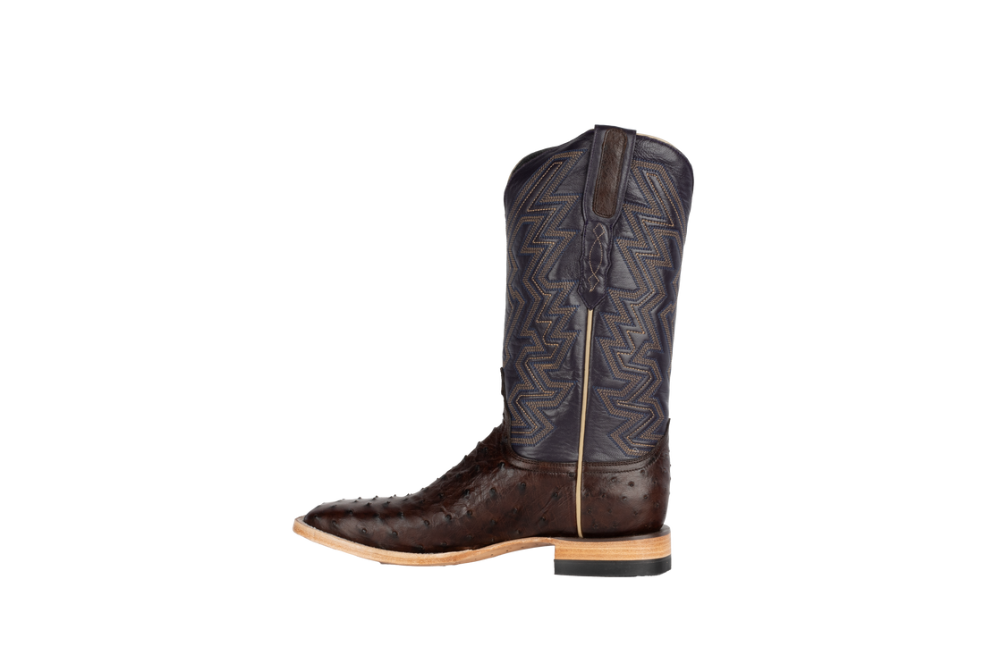 Full Quill Ostrich Sienna - Square Toe