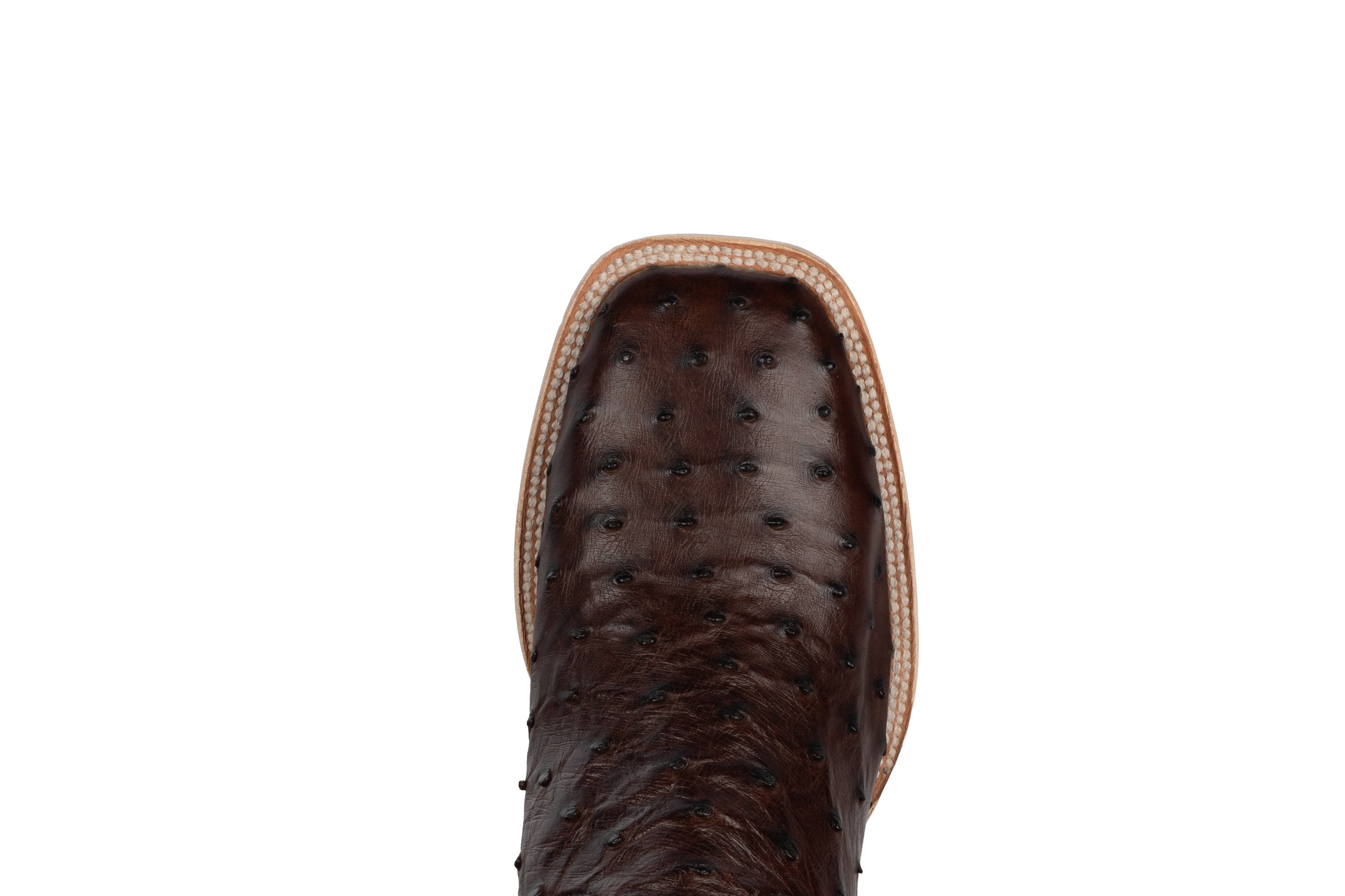 Full Quill Ostrich Sienna - Square Toe