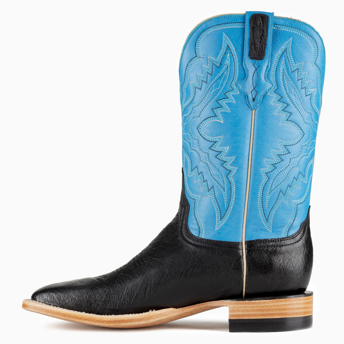 Smooth Ostrich Black - Square Toe