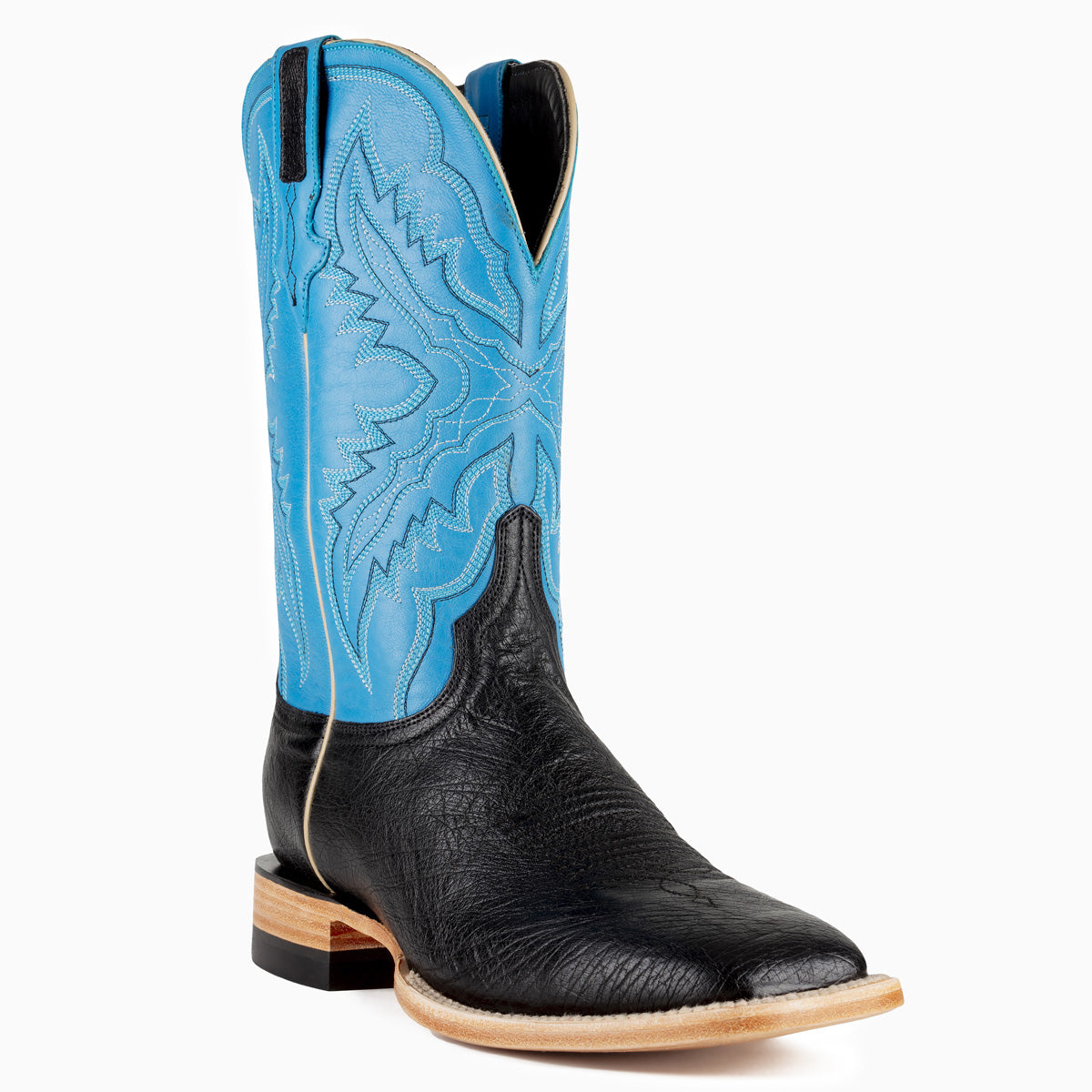Smooth Ostrich Black - Square Toe