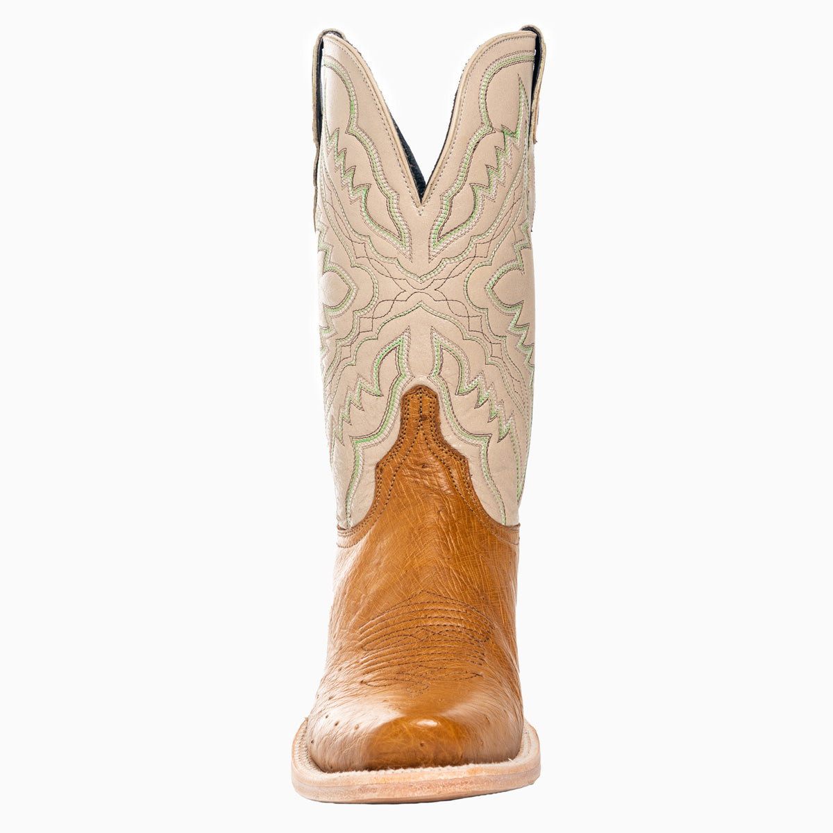 Smooth Ostrich Saddle Tan - Cutter Toe