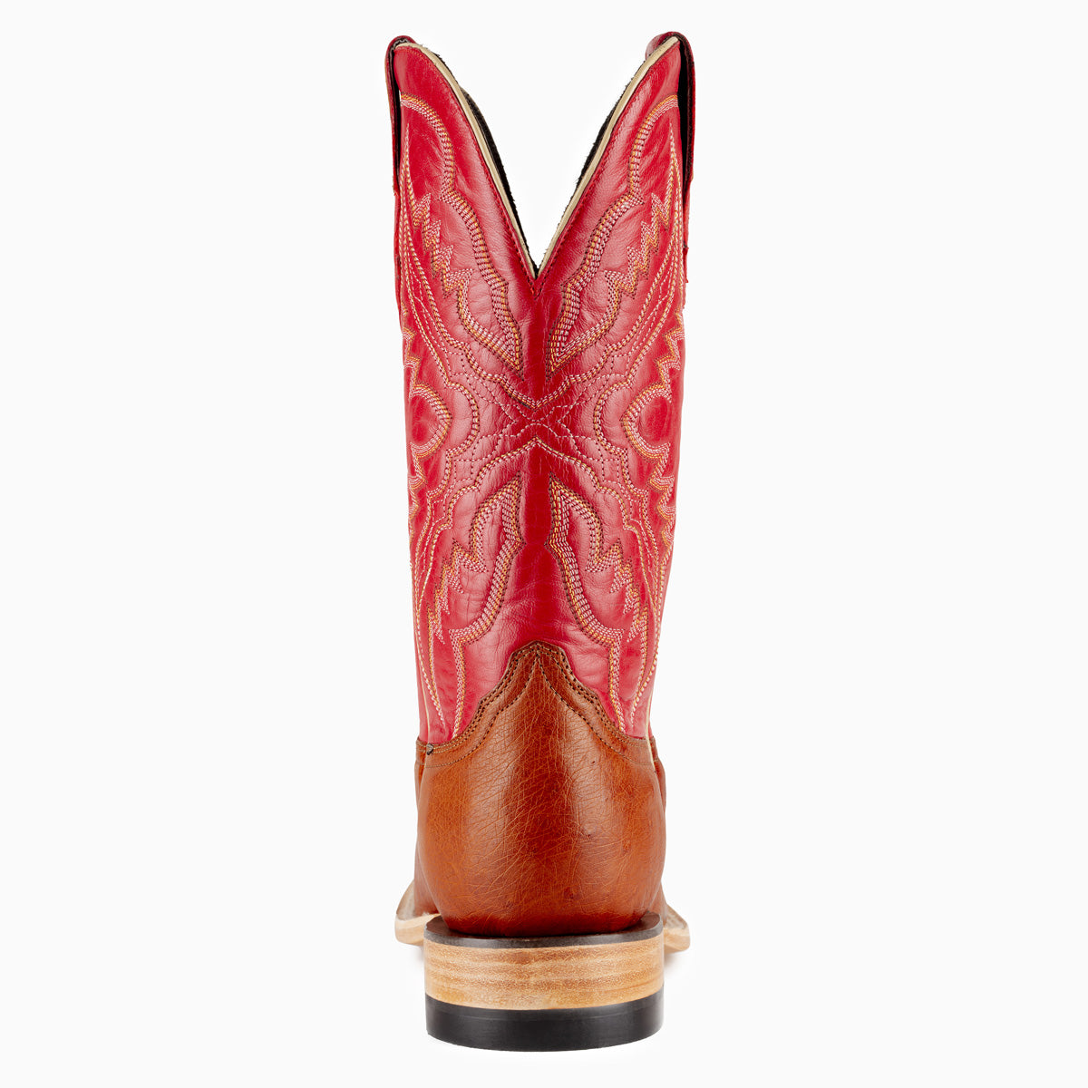 Smooth Ostrich Cognac - Square Toe