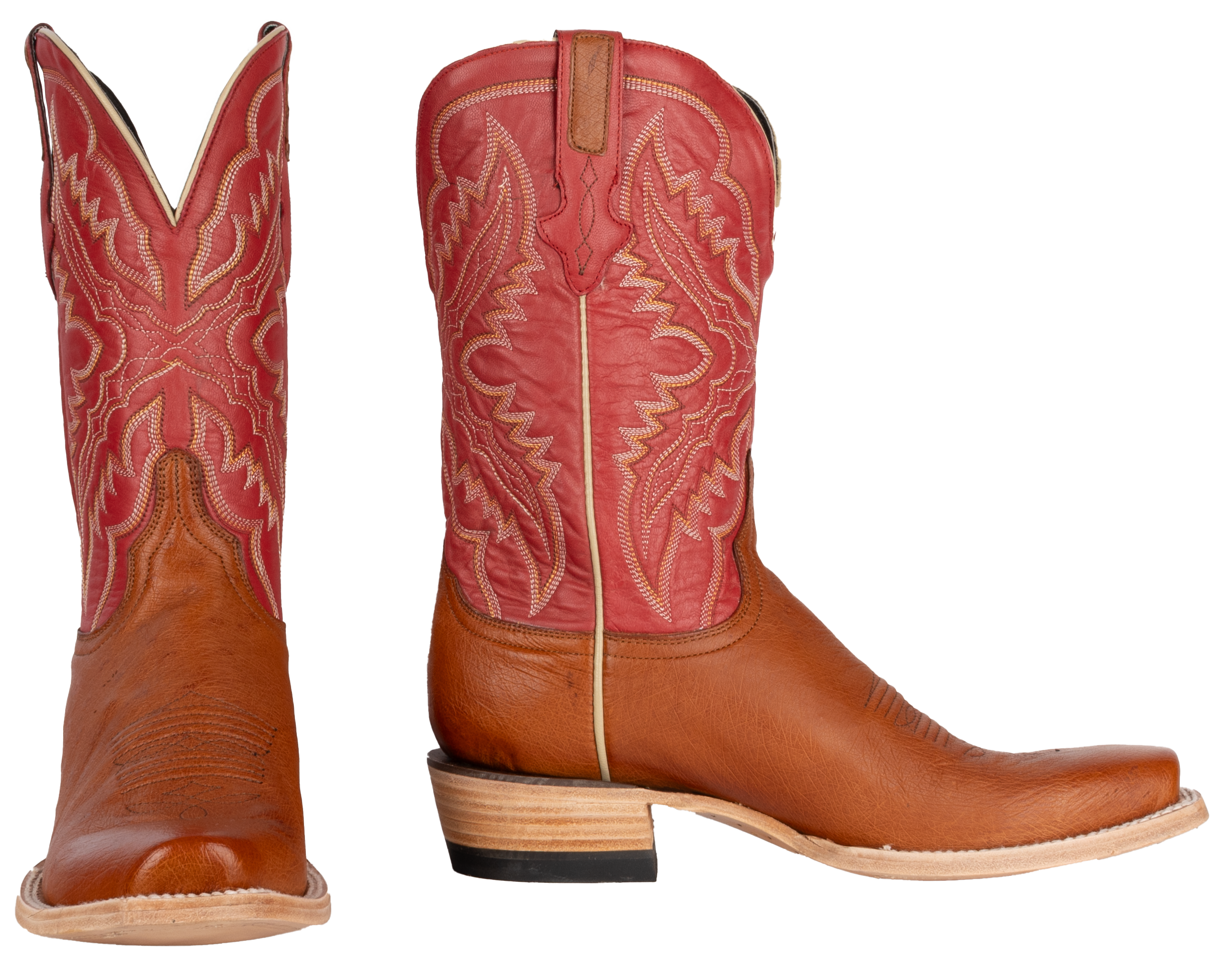 Smooth Ostrich Cognac - Cutter Toe