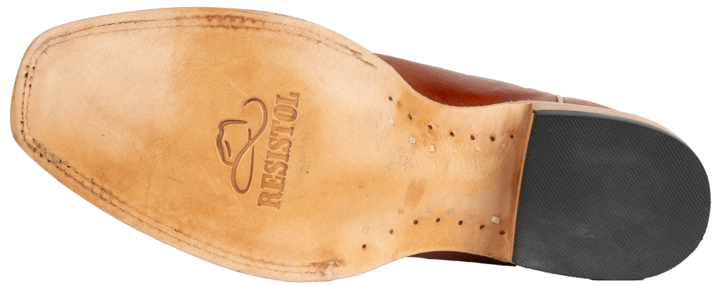 Smooth Ostrich Cognac - Cutter Toe