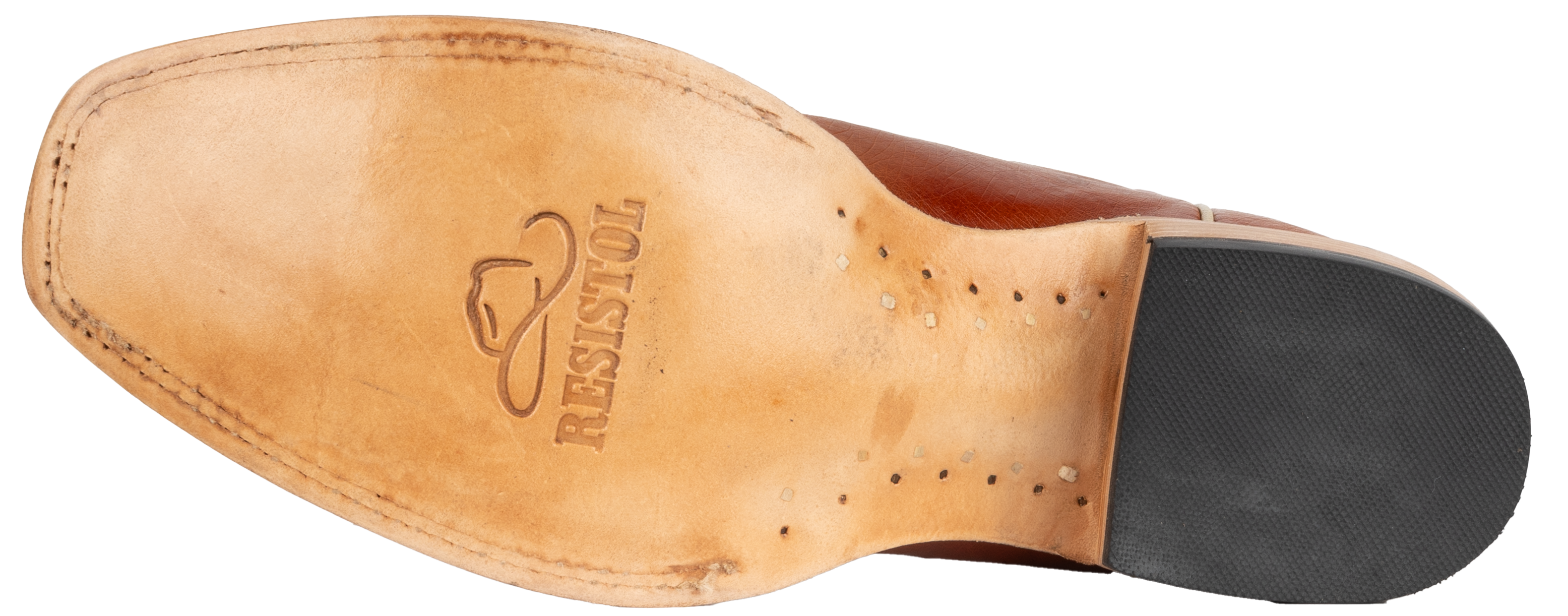 Smooth Ostrich Cognac - Cutter Toe
