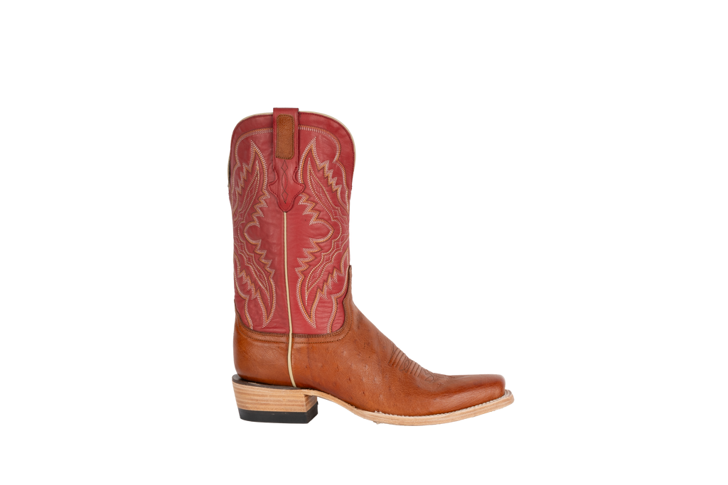Smooth Ostrich Cognac - Cutter Toe