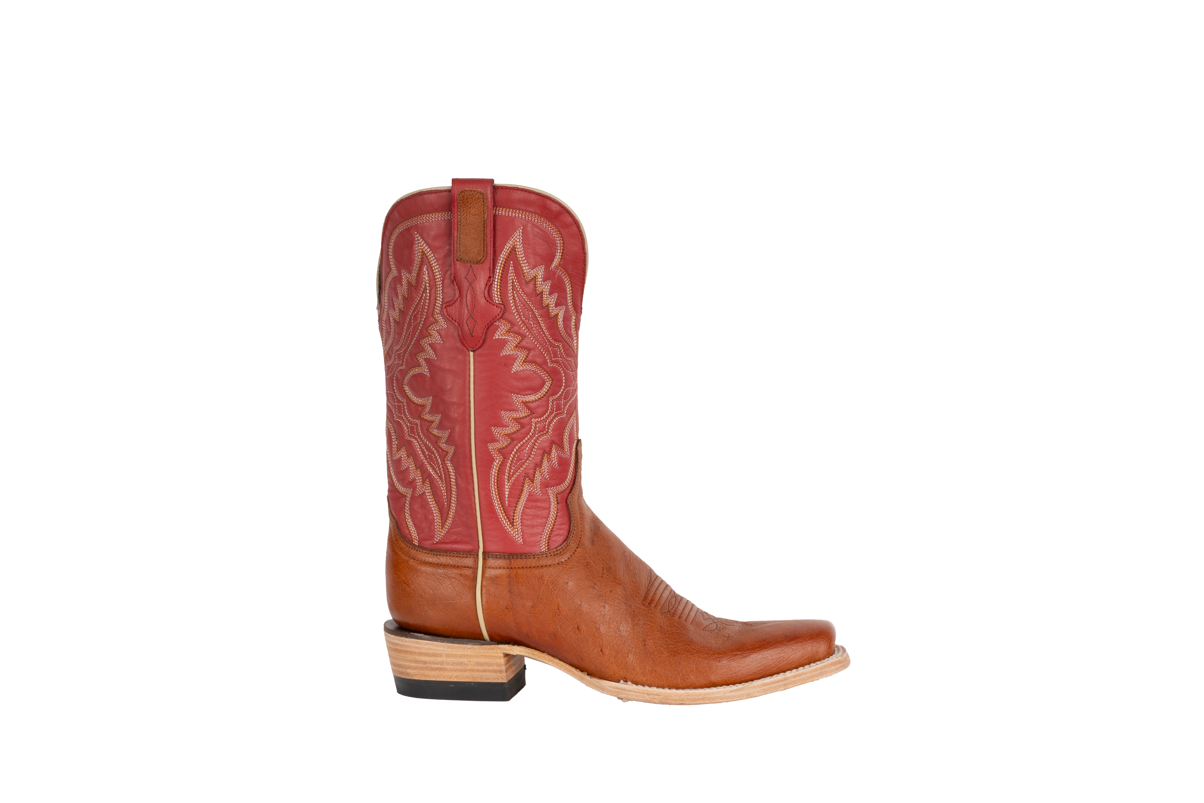 Smooth Ostrich Cognac - Cutter Toe