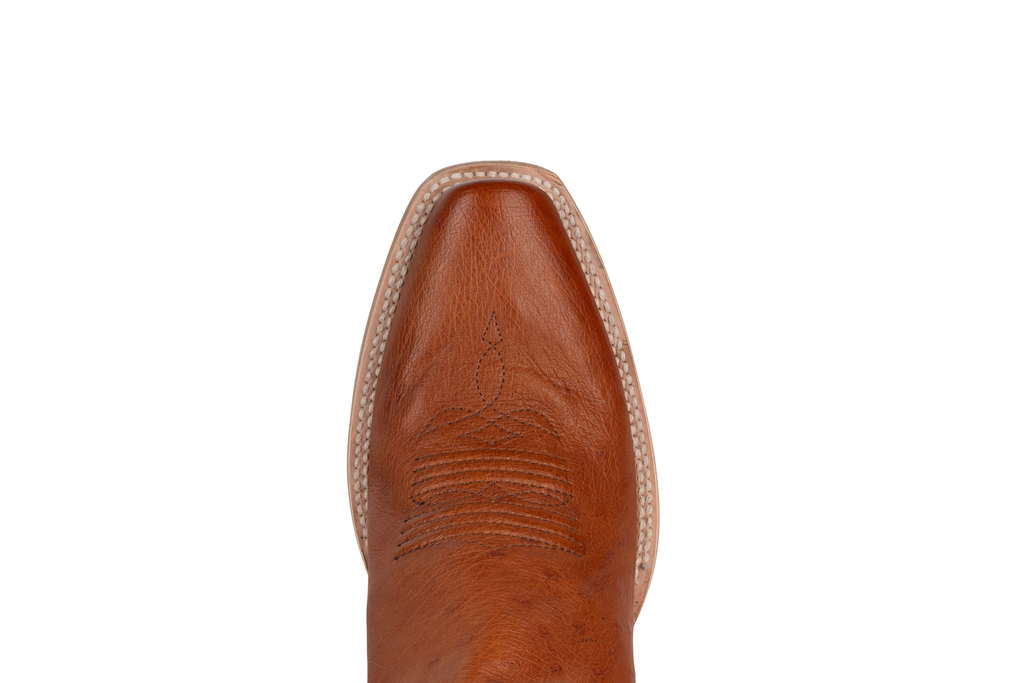 Smooth Ostrich Cognac - Cutter Toe