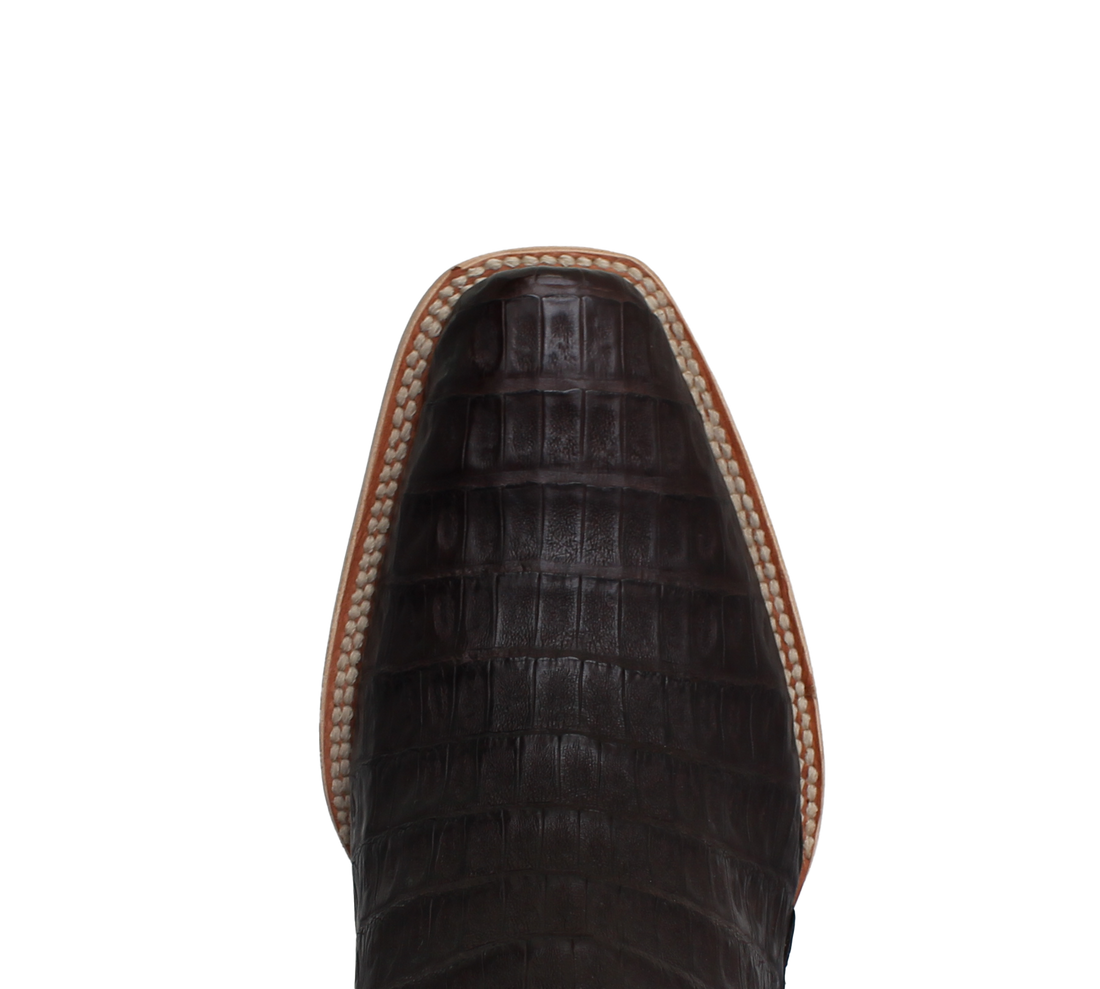 Resistol Boots Caiman Chocolate - Cutter Toe