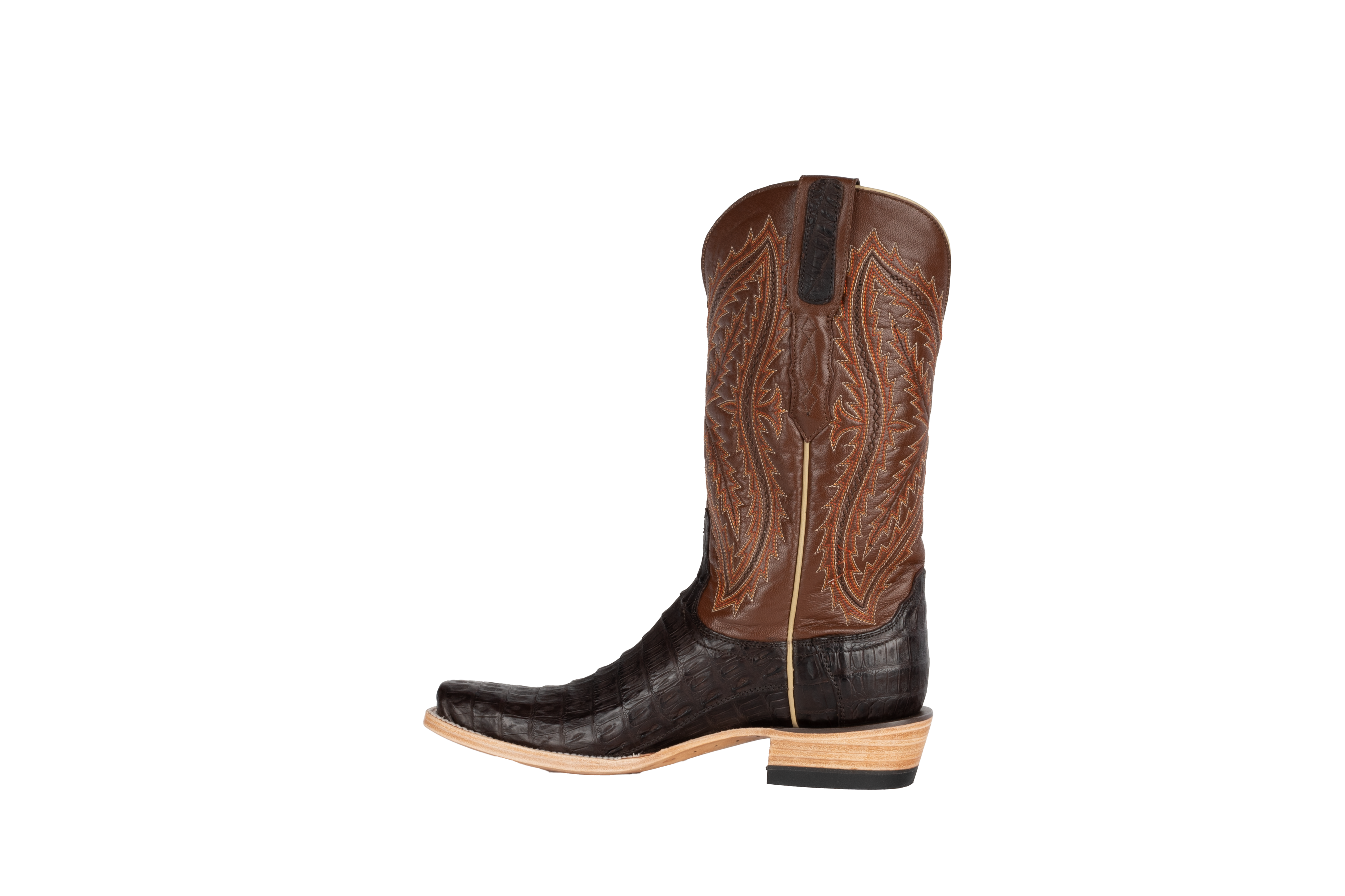 Resistol Boots Caiman Chocolate - Cutter Toe
