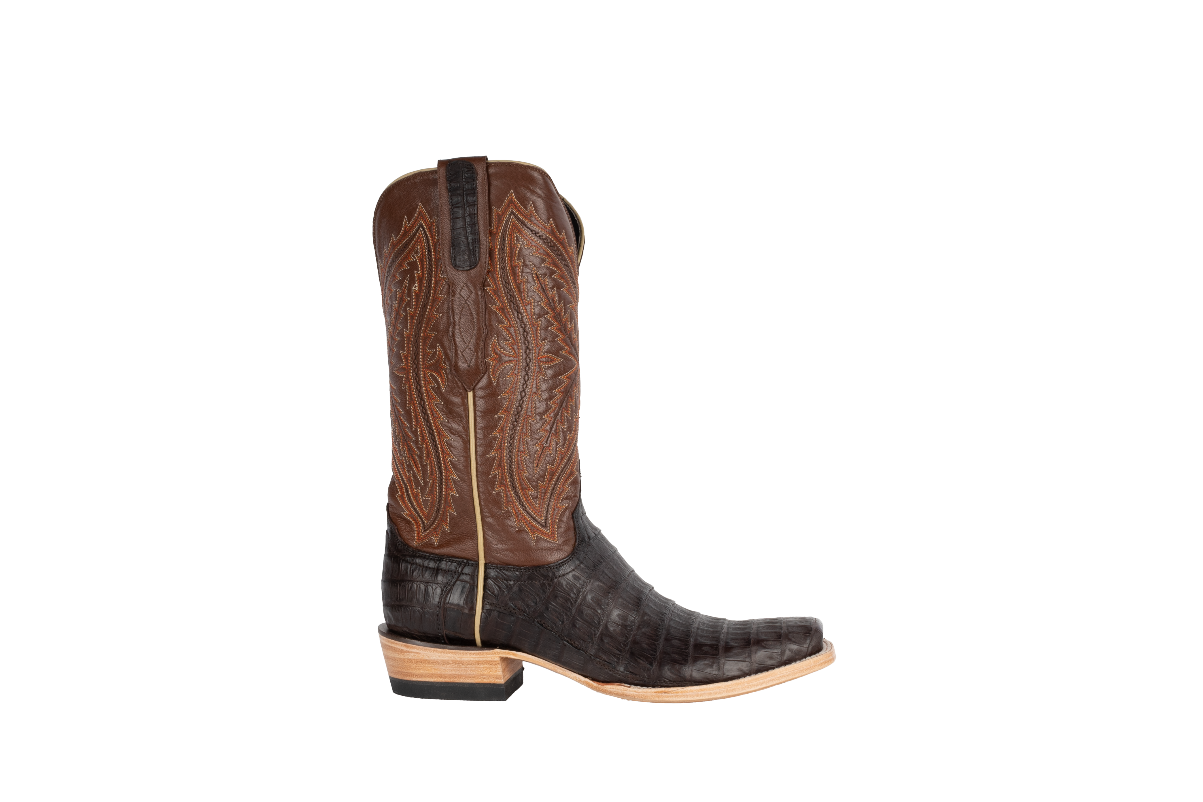 Resistol Boots Caiman Chocolate - Cutter Toe