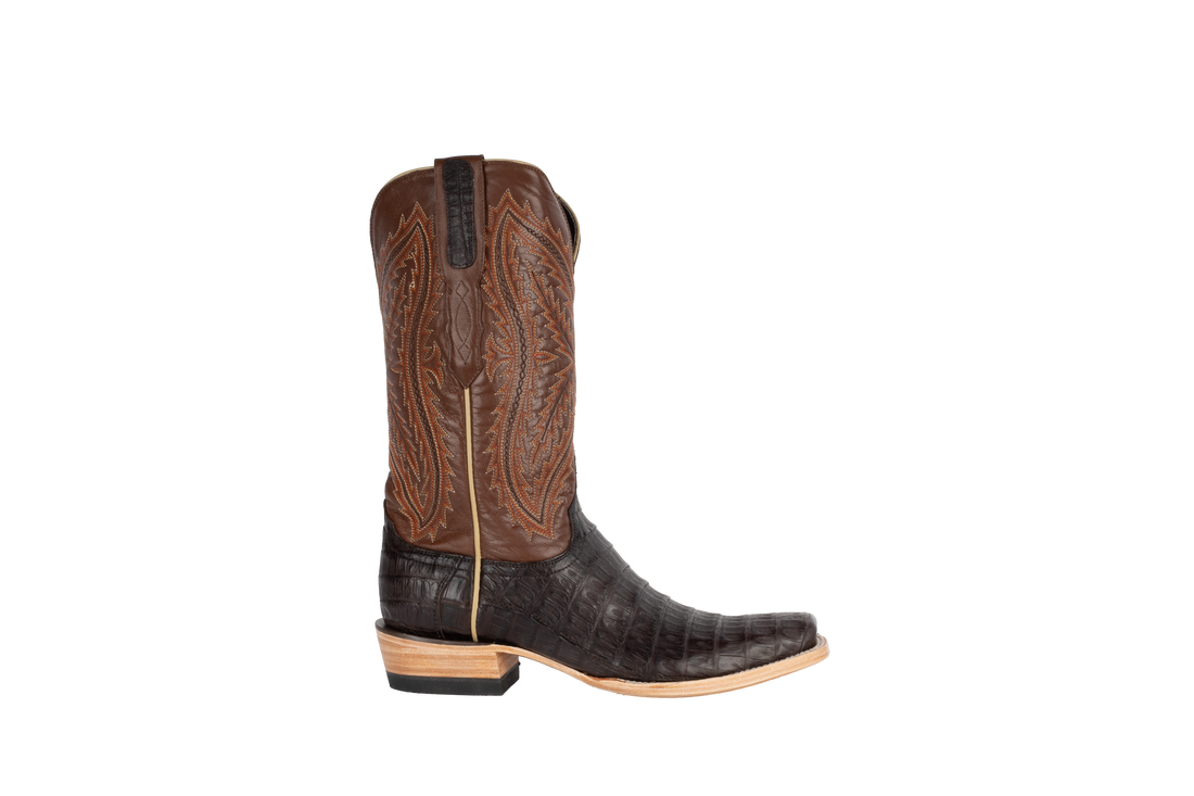 Resistol Boots Caiman Chocolate - Cutter Toe