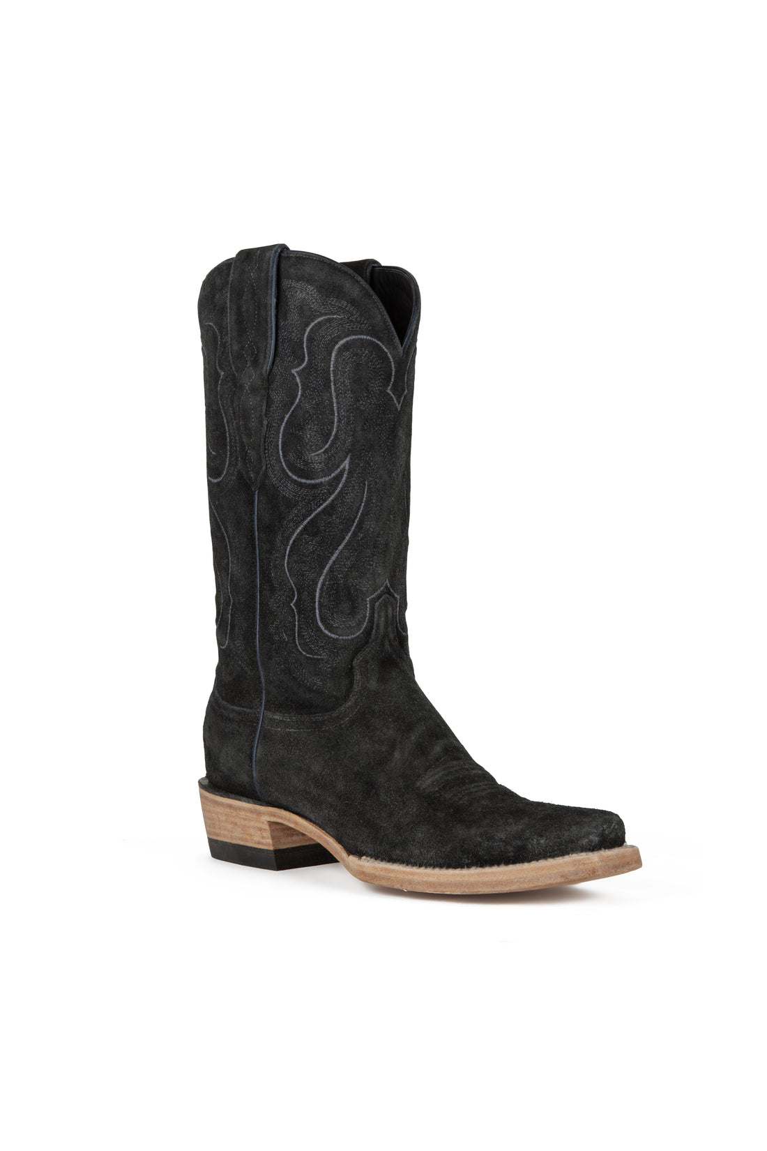 Top Hand Rough Out Cutter Toe Resistol Boots Stonewashed Rough Out Black Cutter Toe – La Ceiba Ranch