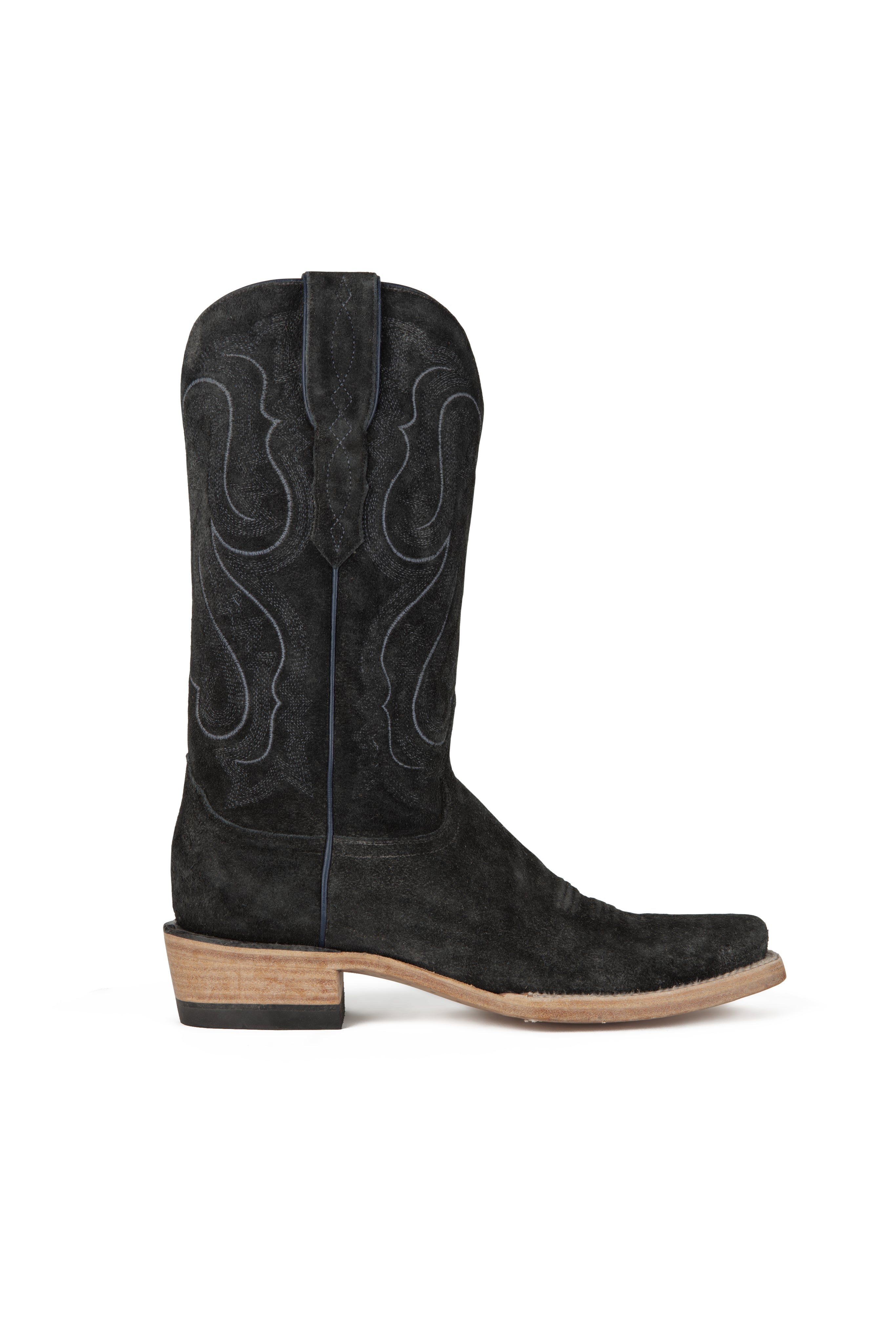 Top Hand Rough Out Cutter Toe Resistol Boots Stonewashed Rough Out Black Cutter Toe – La Ceiba Ranch