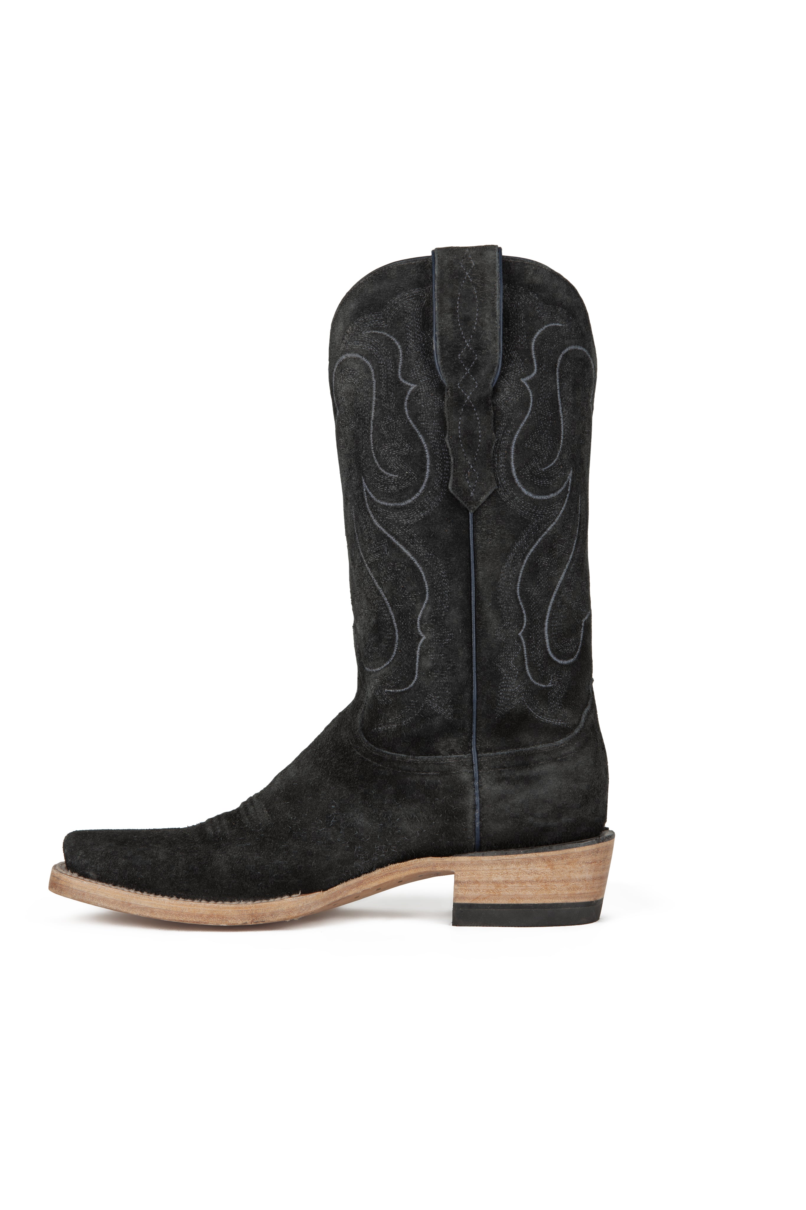 Resistol Boots Stonewashed Rough Out Black Cutter Toe