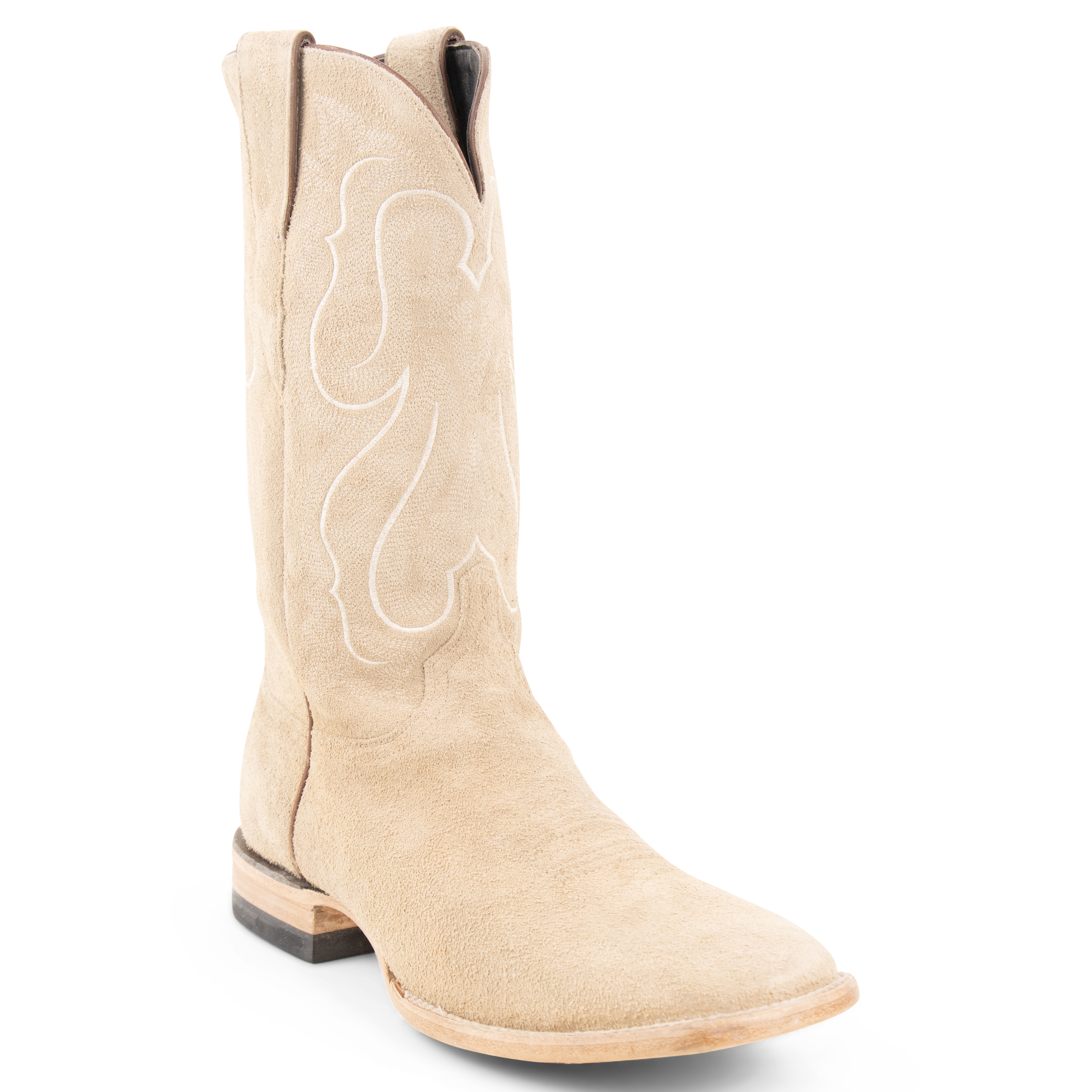 Stonewashed Rough Out Sand - Square Toe