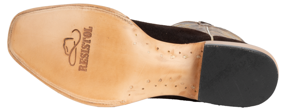 Resistol Boots Rough Out Chocolate - Cutter Toe