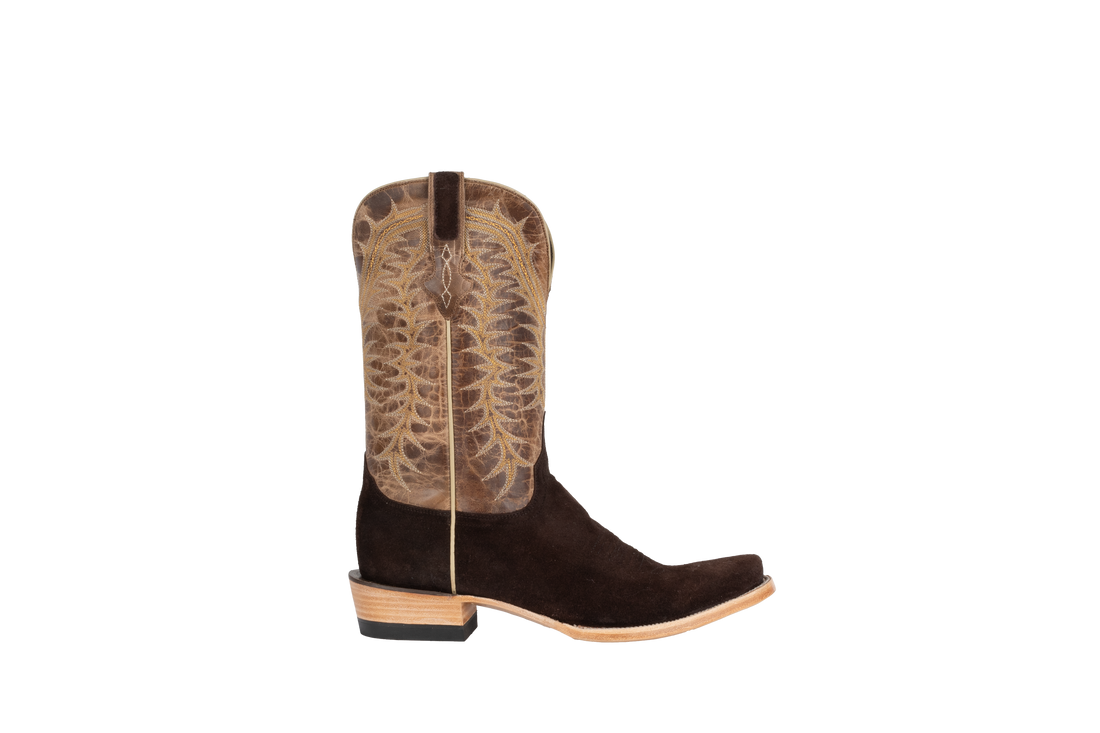 Resistol Boots Rough Out Chocolate - Cutter Toe