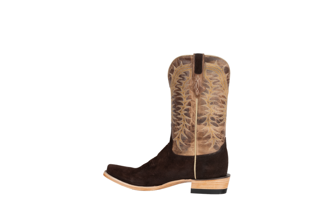 Resistol Boots Rough Out Chocolate - Cutter Toe