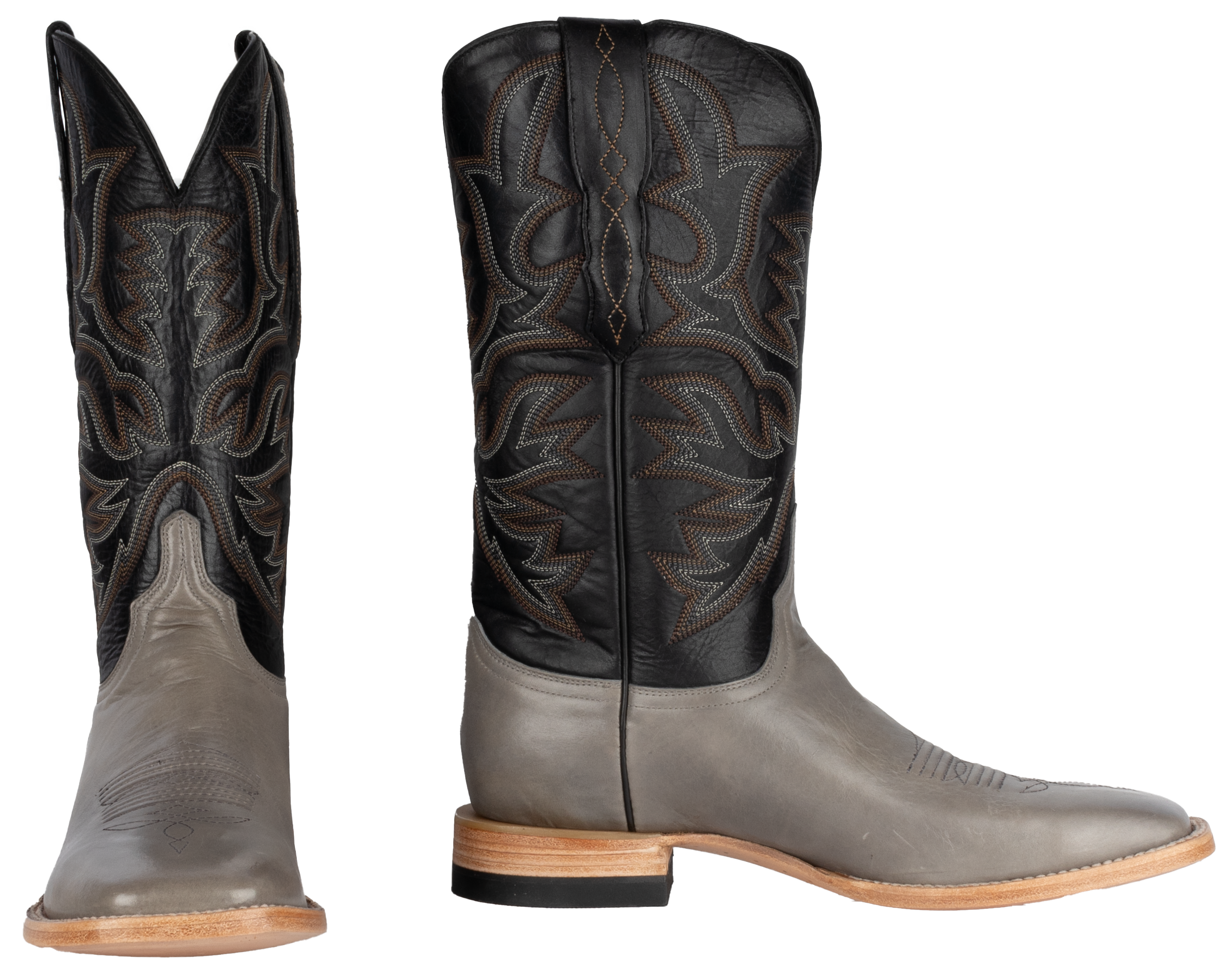 Cowhide Grey - Square Toe