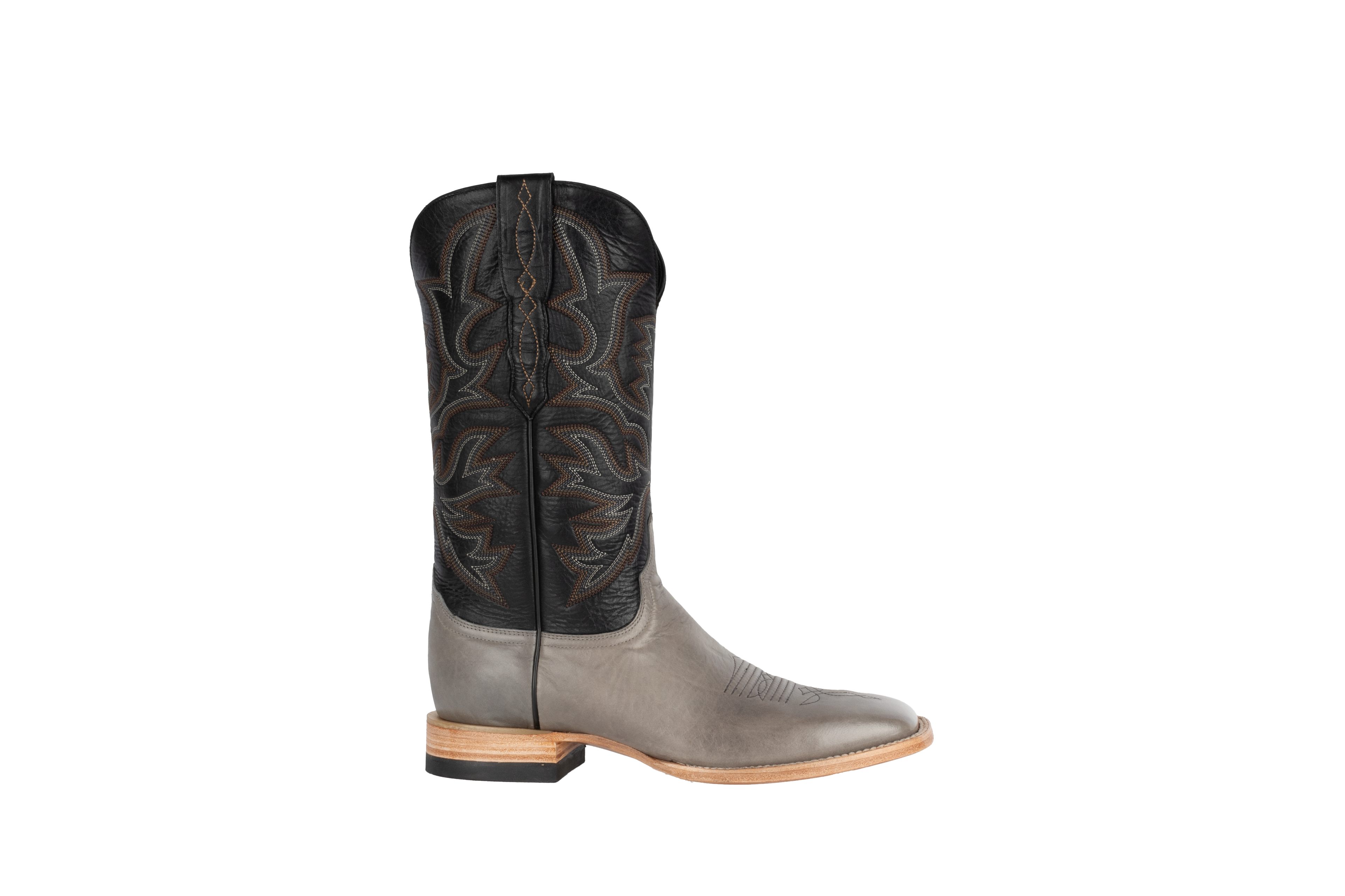 Cowhide Grey - Square Toe
