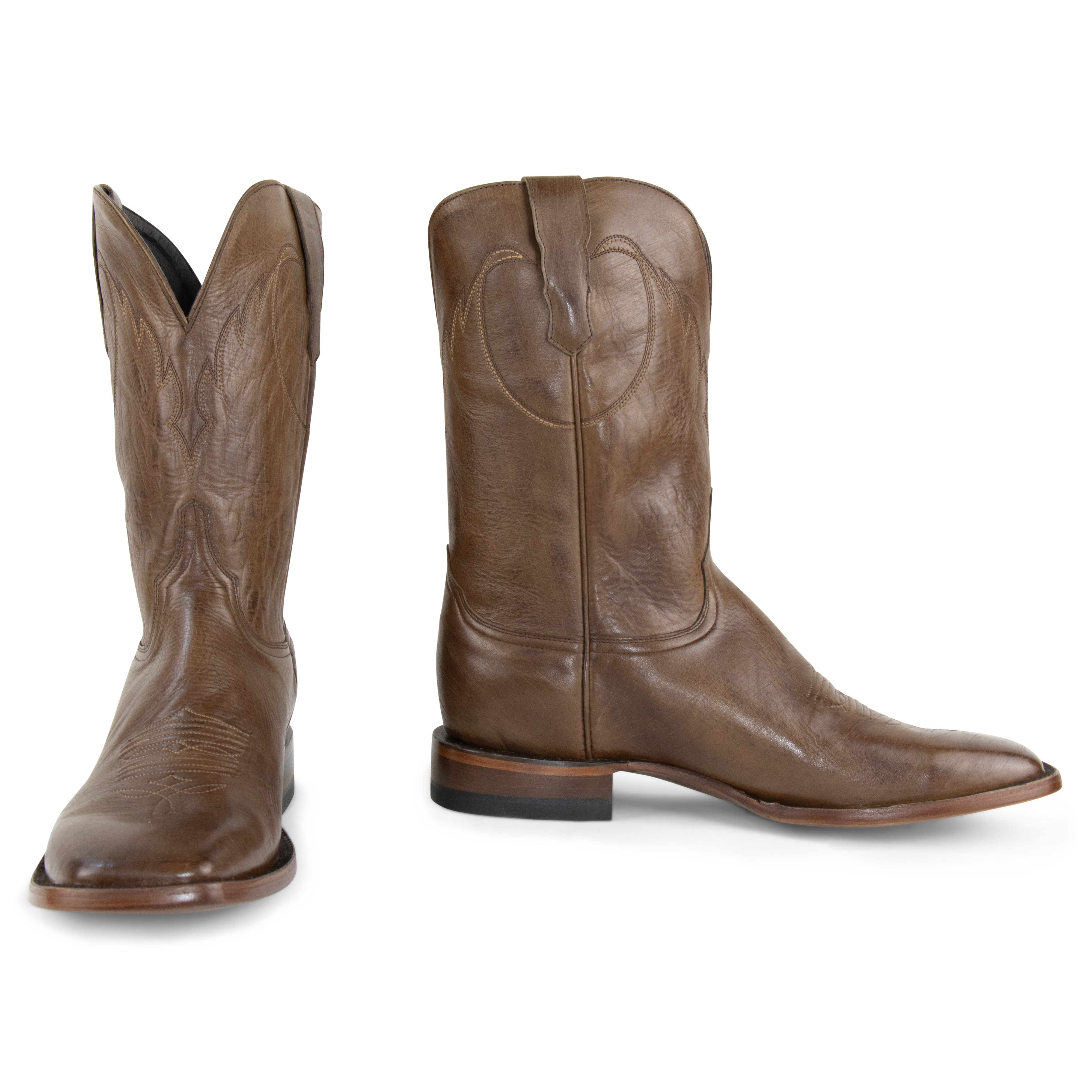 Cognac Cowhide - Square Toe