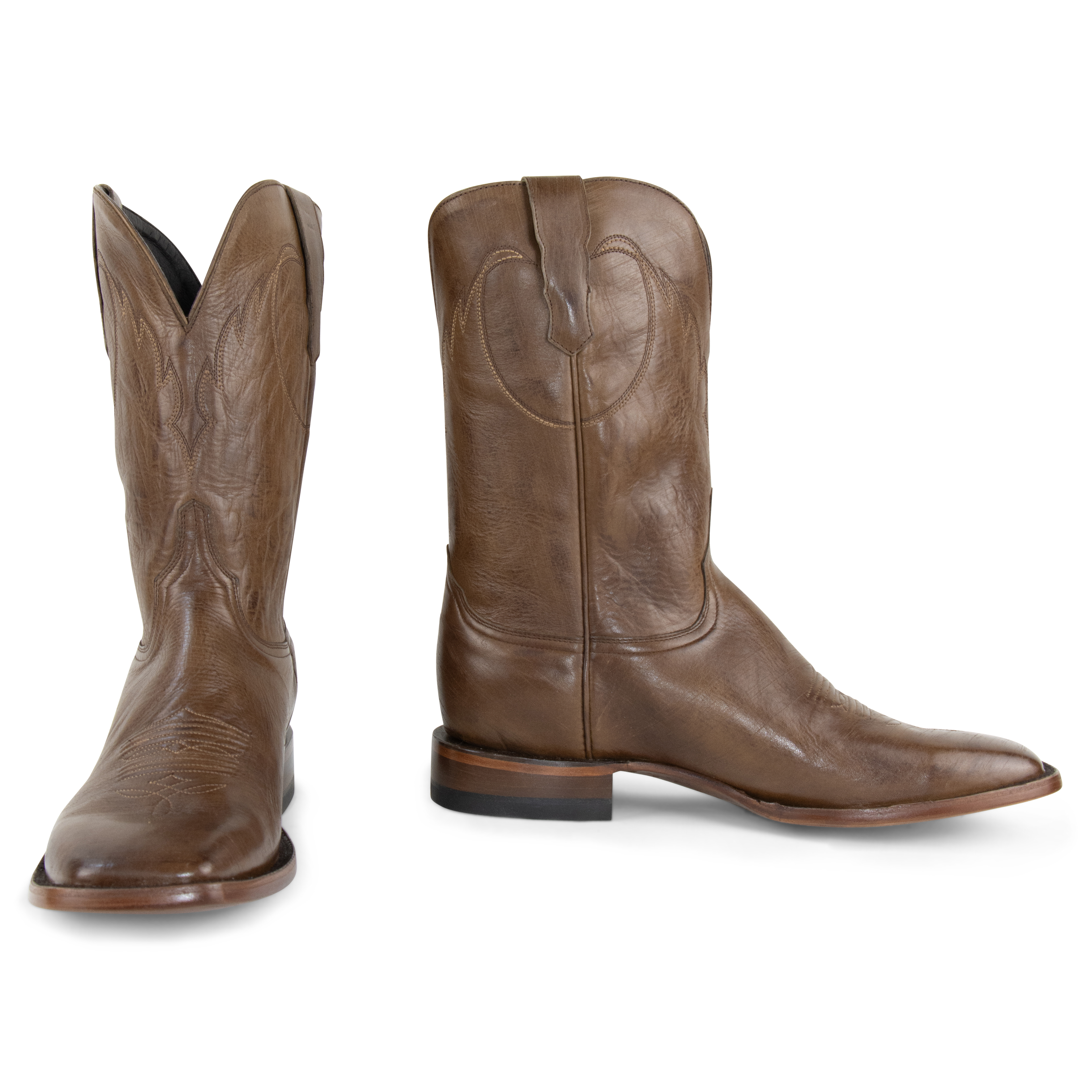 Cognac Cowhide - Square Toe