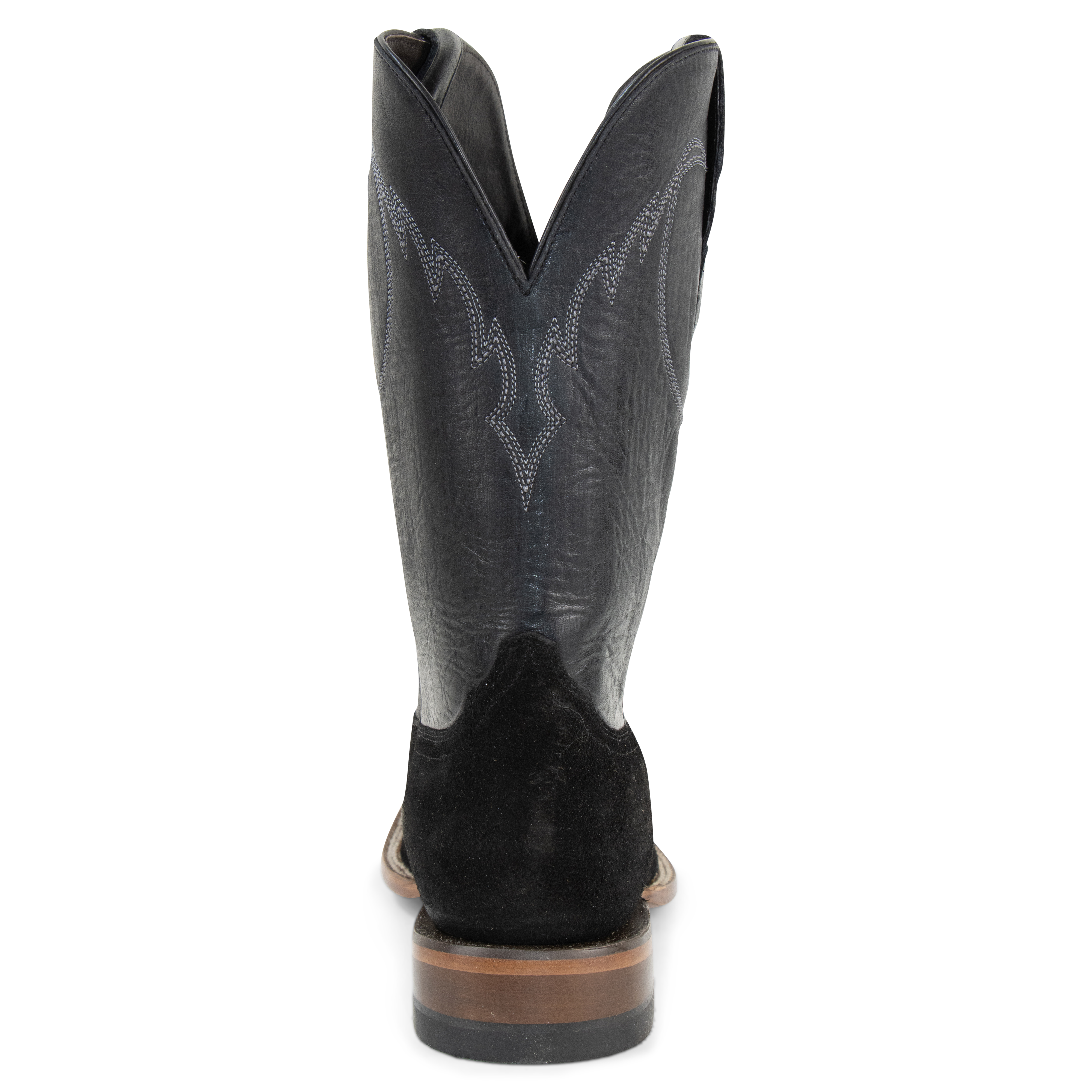 Black Roughout - Square Toe