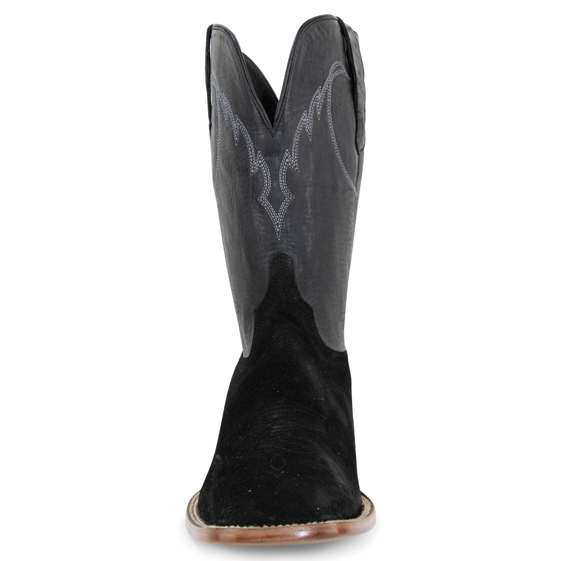 Black Roughout - Square Toe