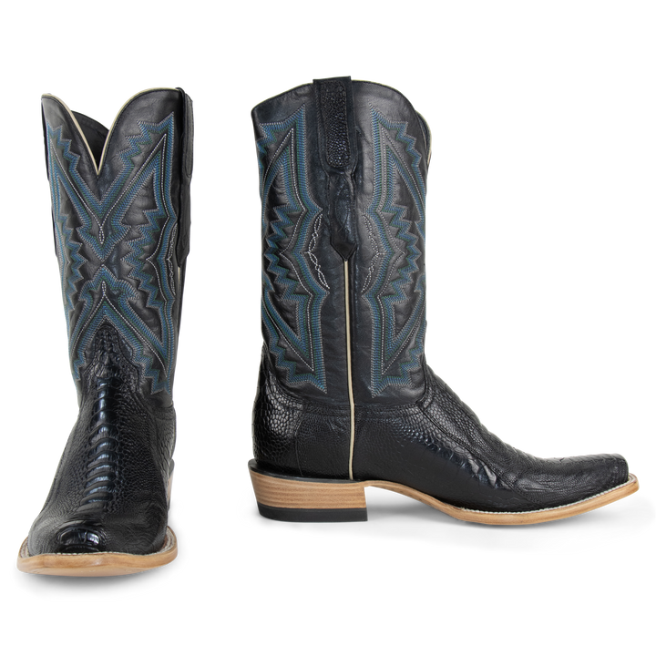 Resistol Boots Ostrich Leg Black - Cutter Toe