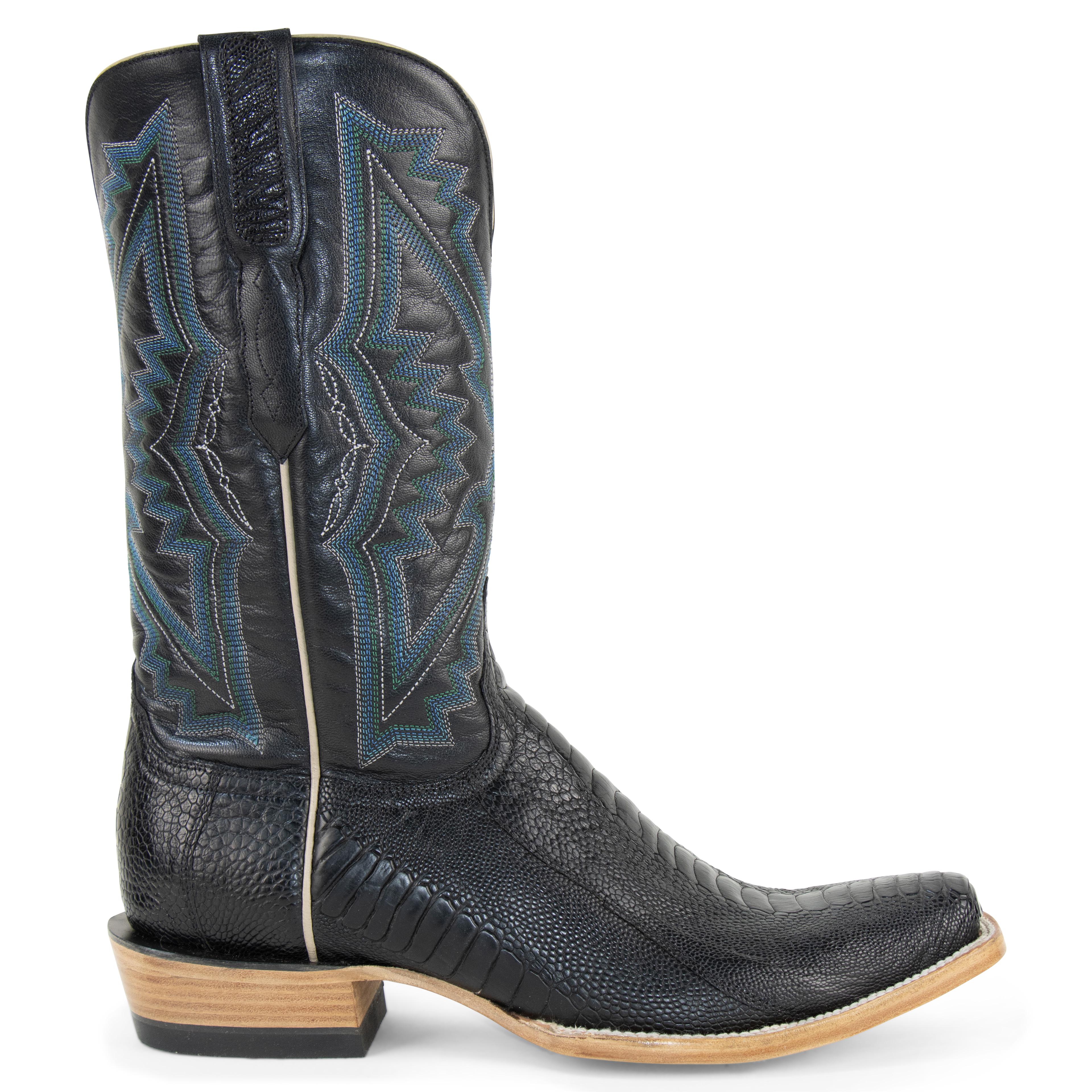 Ostrich Leg Black - Cutter Toe