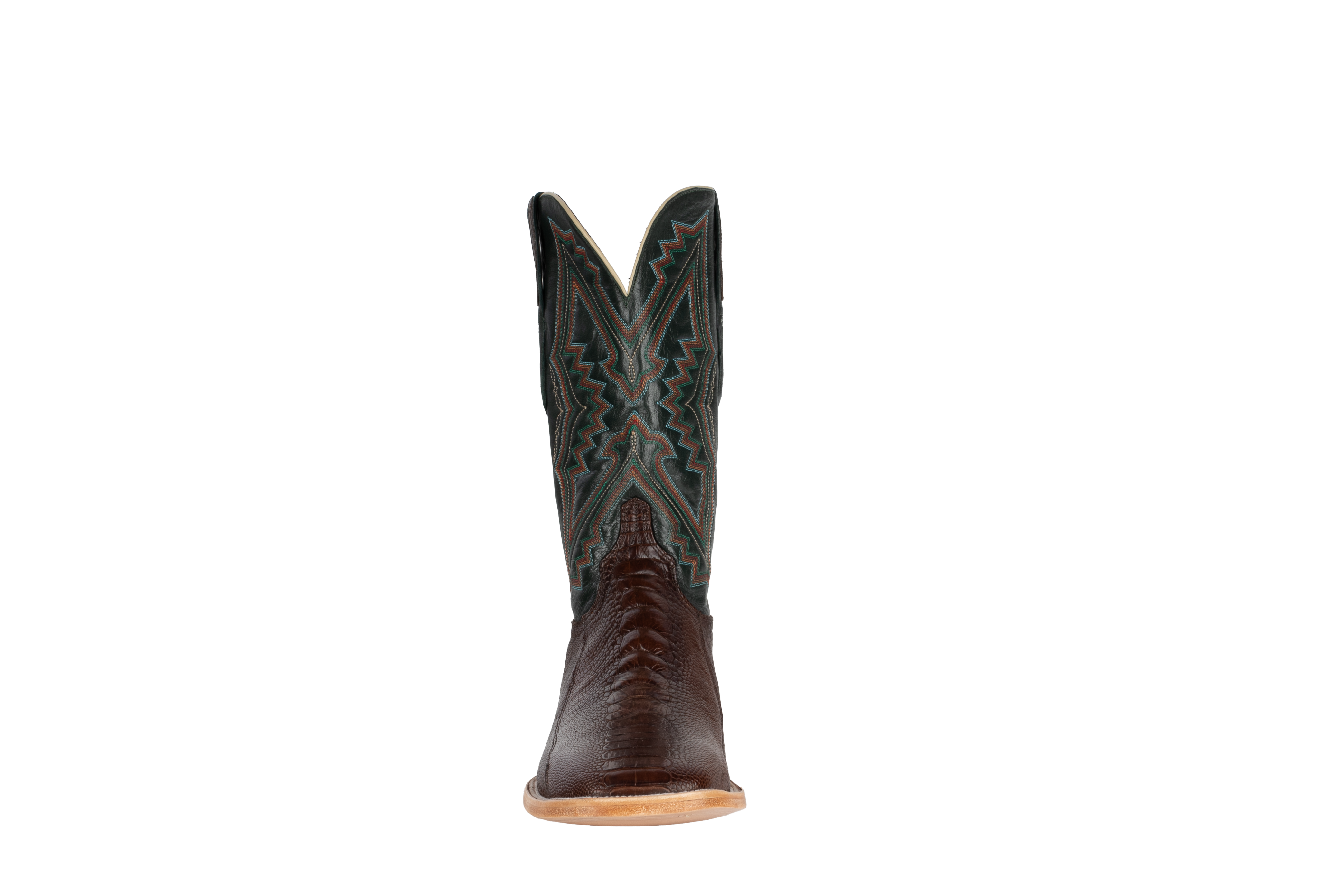 Resistol Boots Ostrich Leg Chocolate - Square Toe
