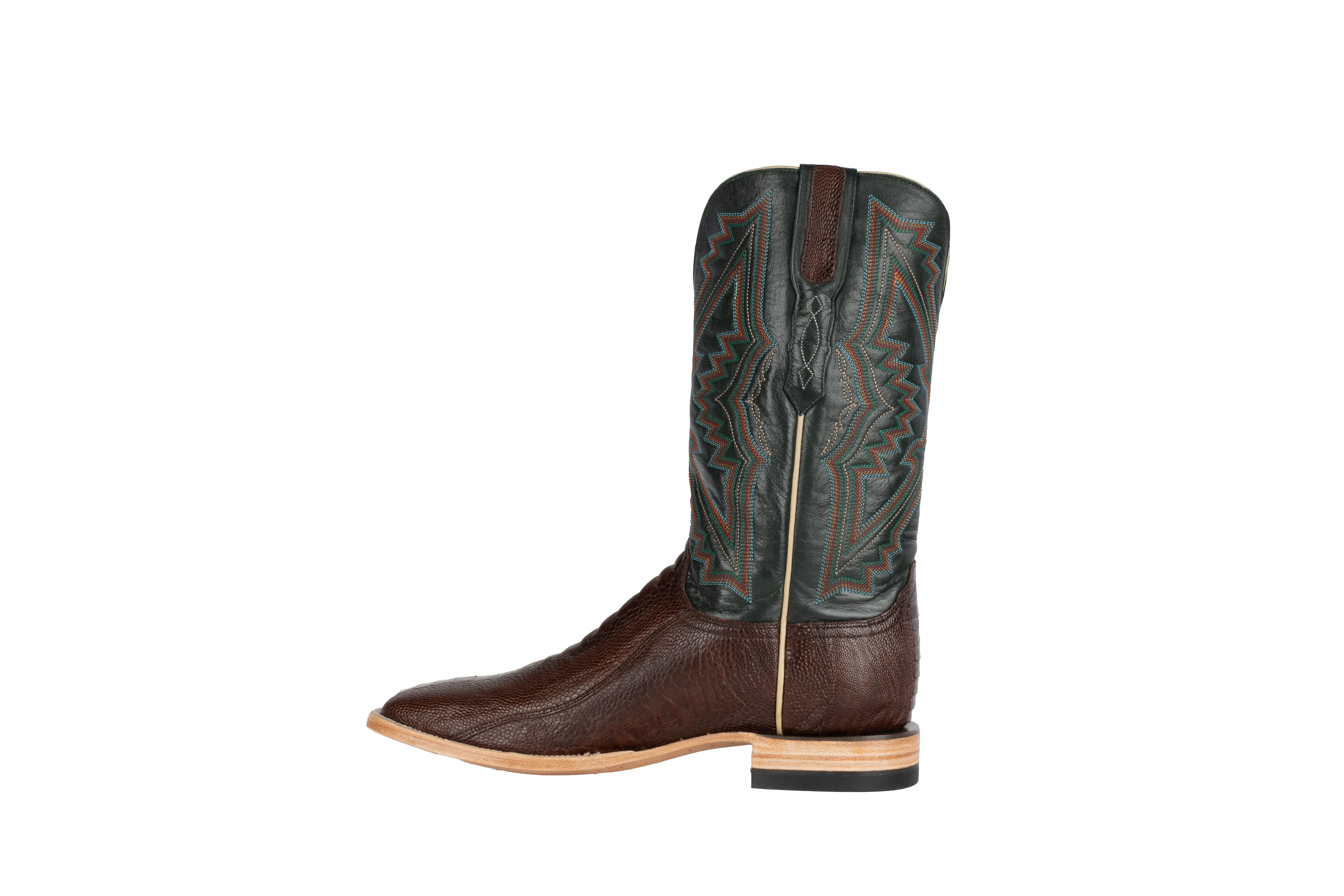 Resistol Boots Ostrich Leg Chocolate - Square Toe