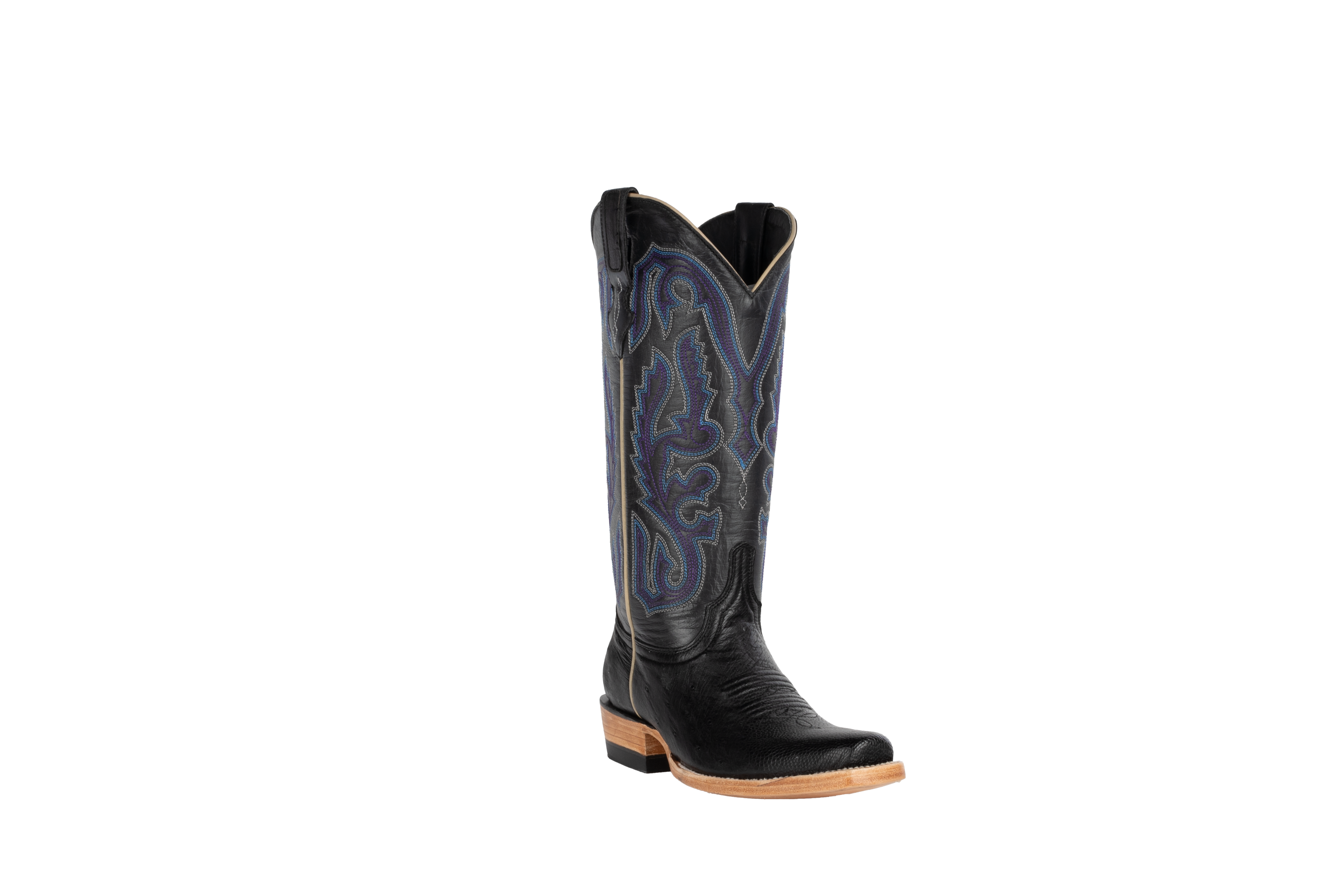Smooth Ostrich Black - Cutter Toe