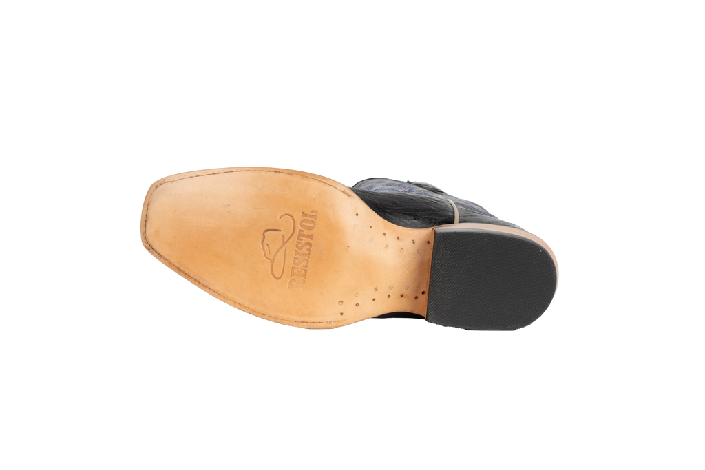 Smooth Ostrich Black - Cutter Toe