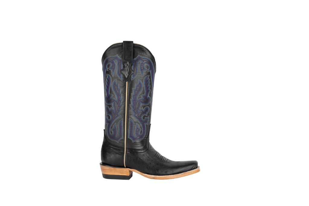 Smooth Ostrich Black - Cutter Toe