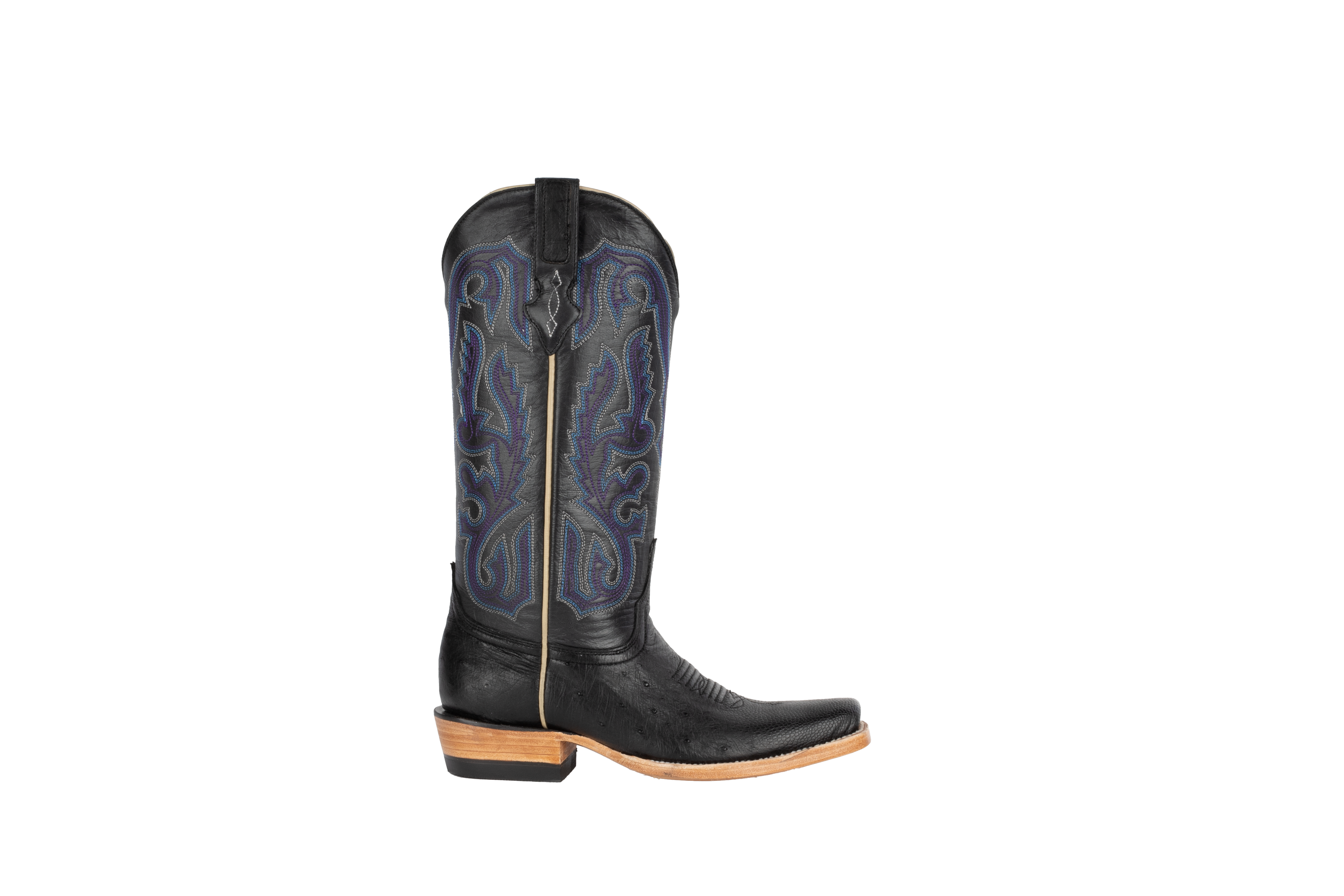 Smooth Ostrich Black - Cutter Toe