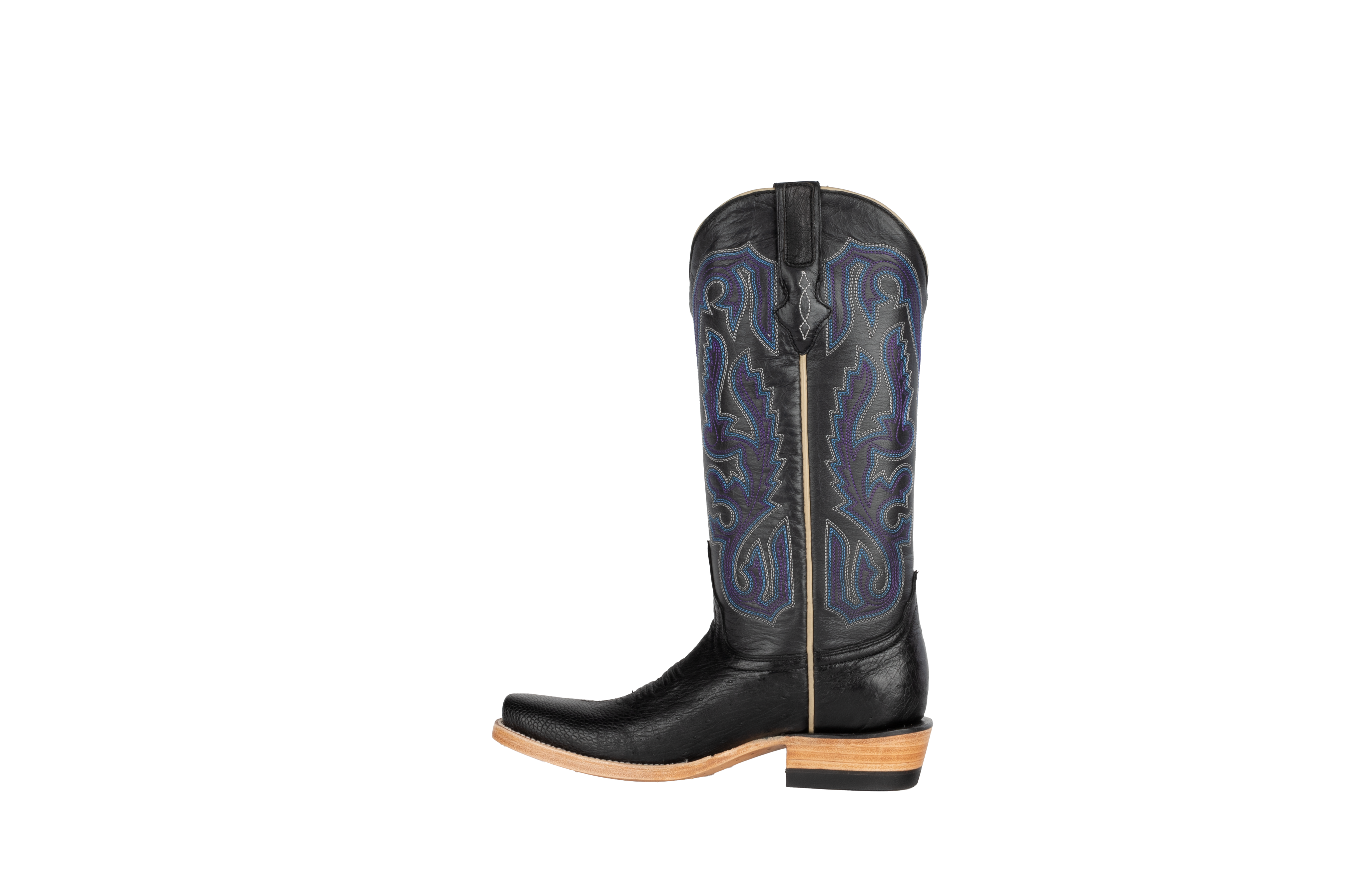 Smooth Ostrich Black - Cutter Toe
