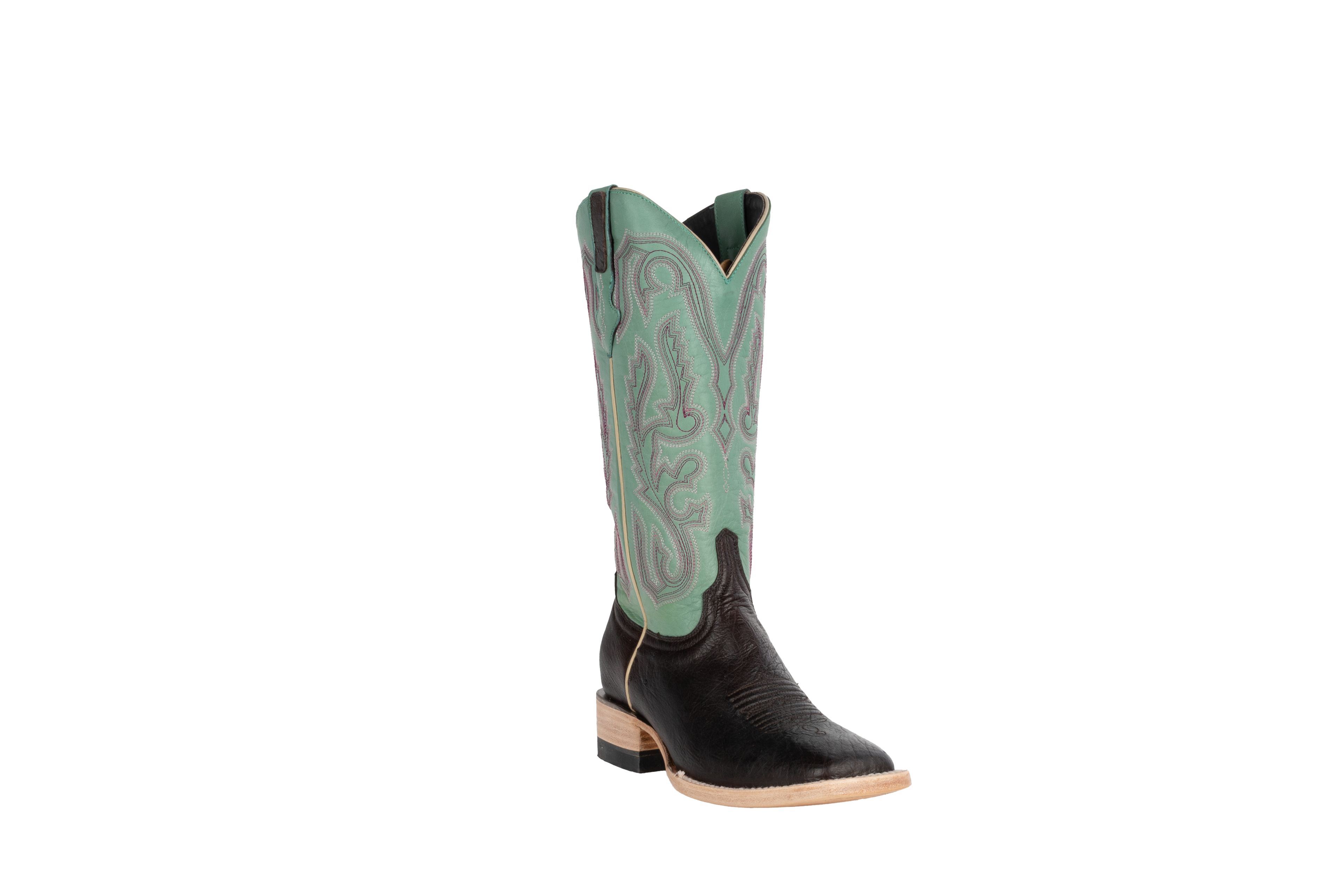 Smooth Ostrich Nicotine - Square Toe